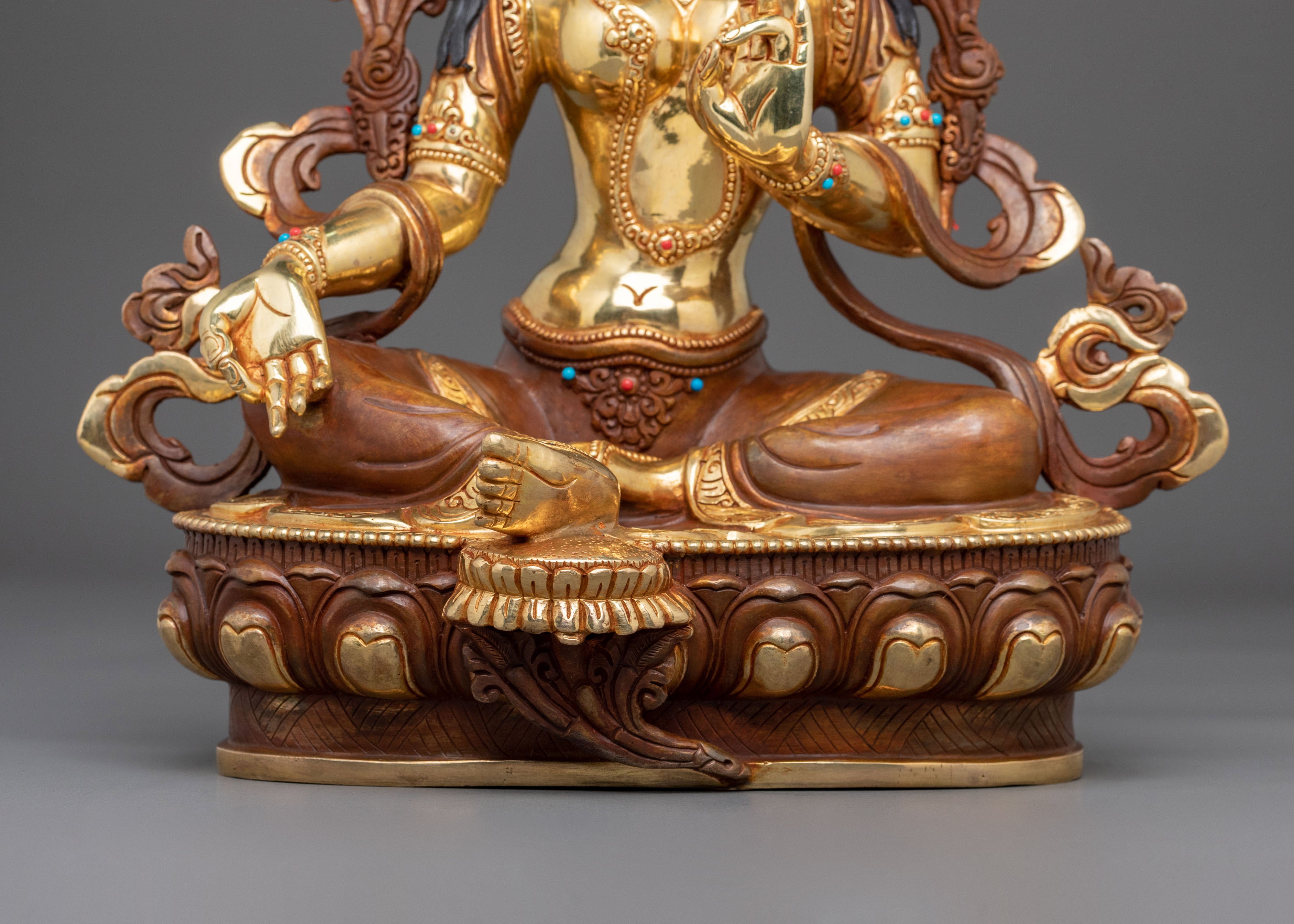 32cm Green Tara Statue | Protector Goddess