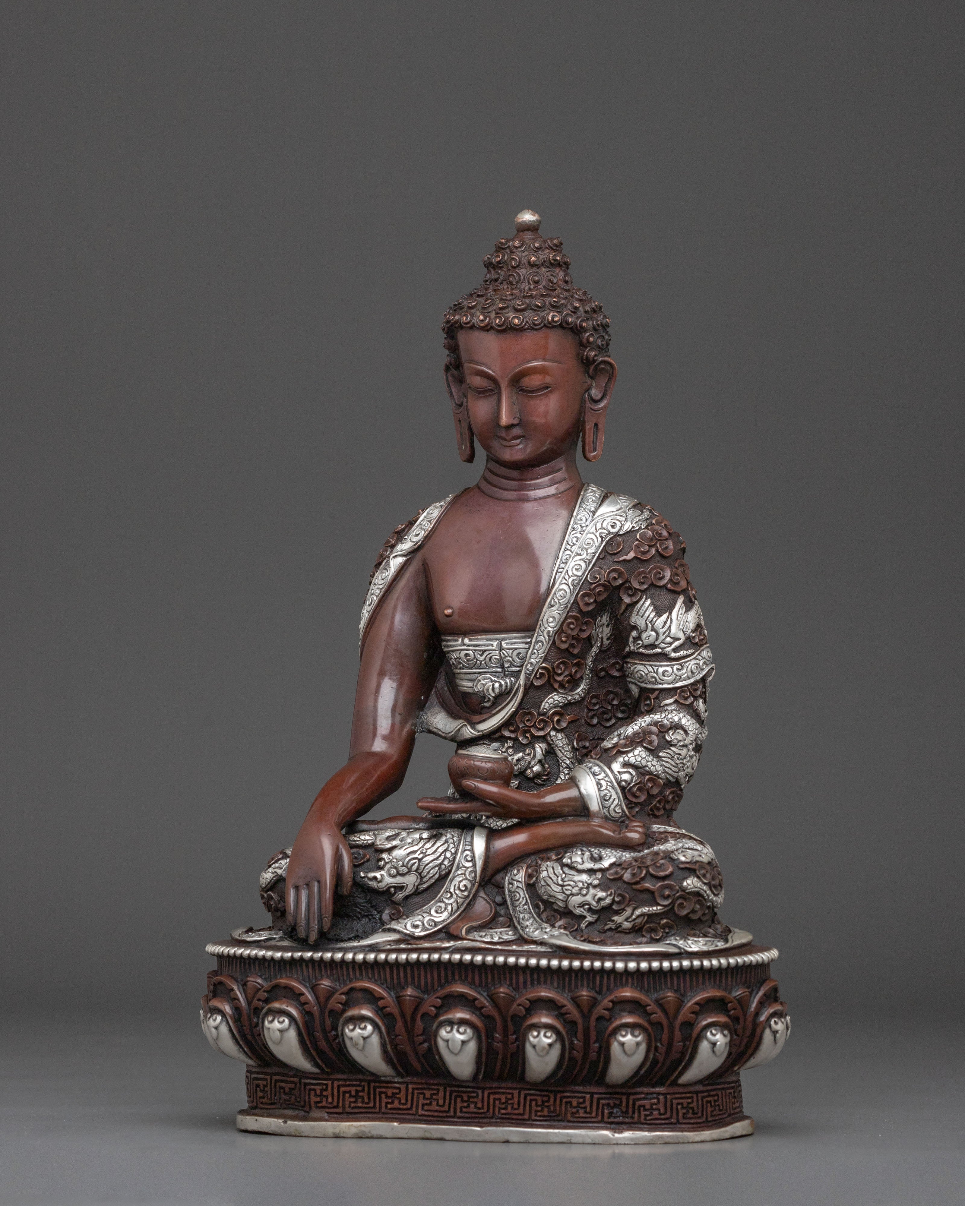 Hand Carved Shakyamuni Buddha Himalayan Sculpture