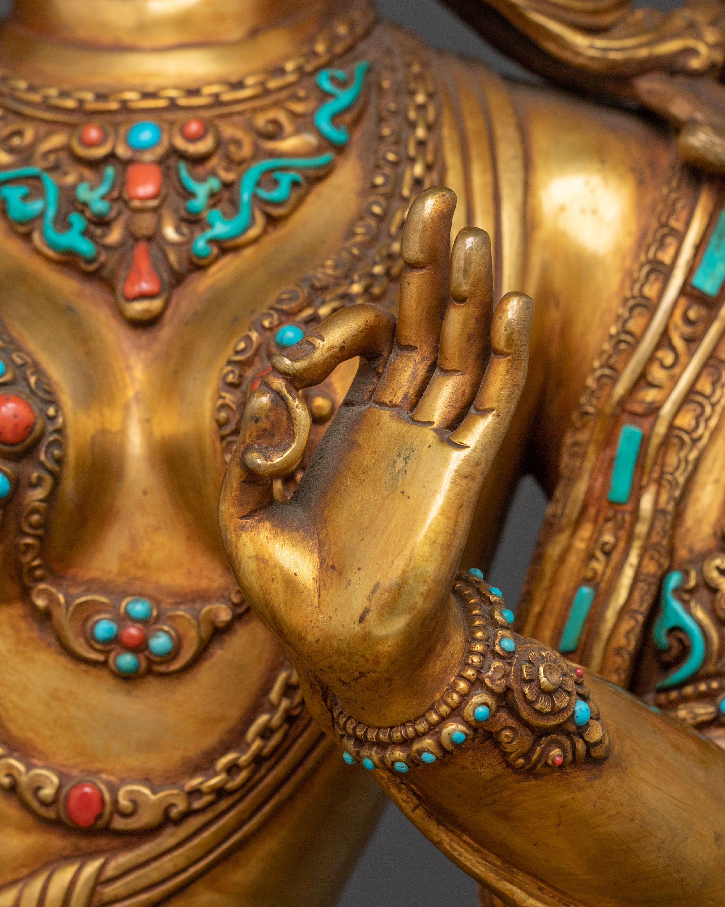 Green Tara Himalayan Buddhist Statue | Goddess of Protection & Healing