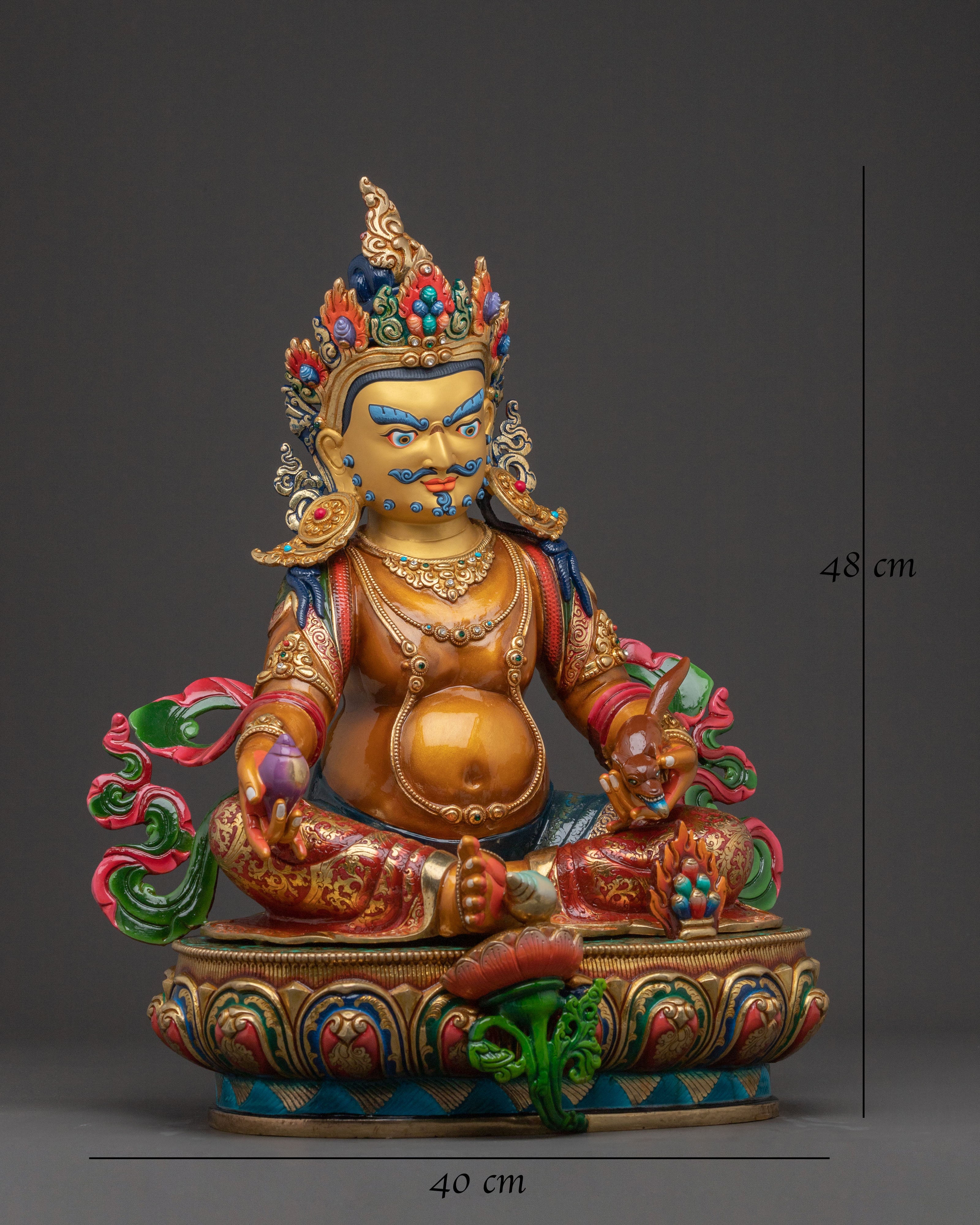 Dzambhala Golden Statue | Buddhist Deity of Wealth