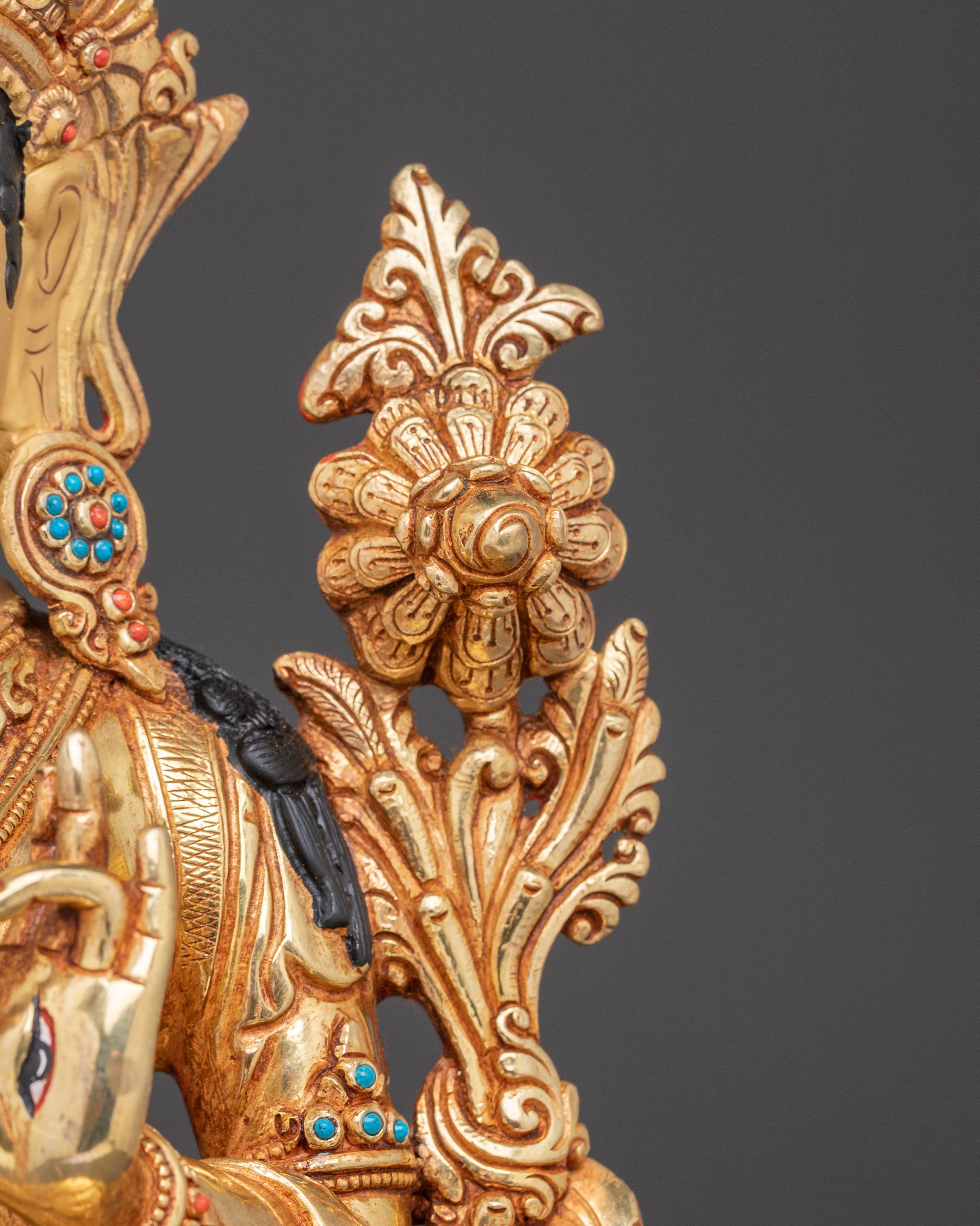 Handcrafted Figurine of White Tara Healing Goddess