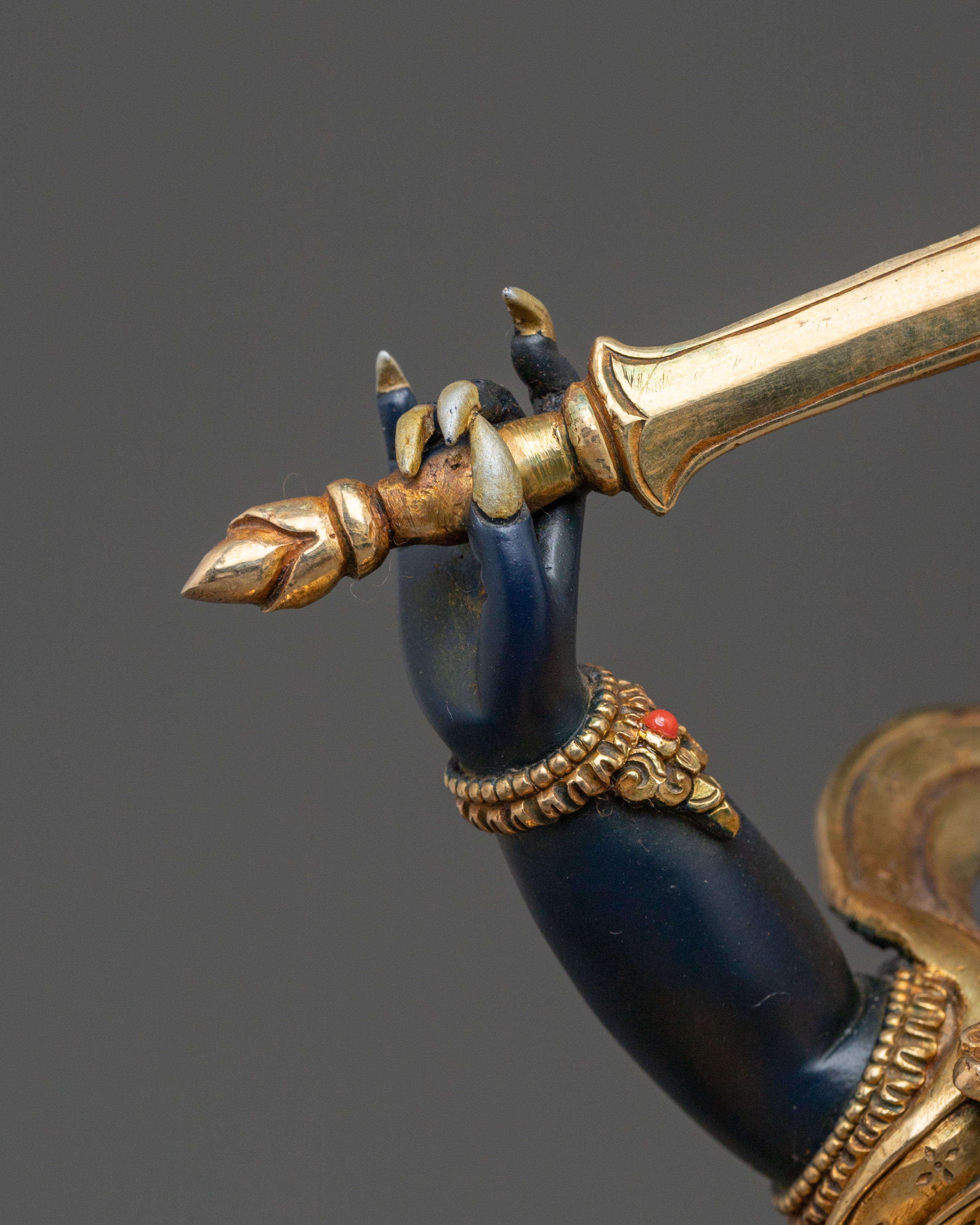 Achala Statue with Gold and Acrylic Paintings | Fierce Guardian