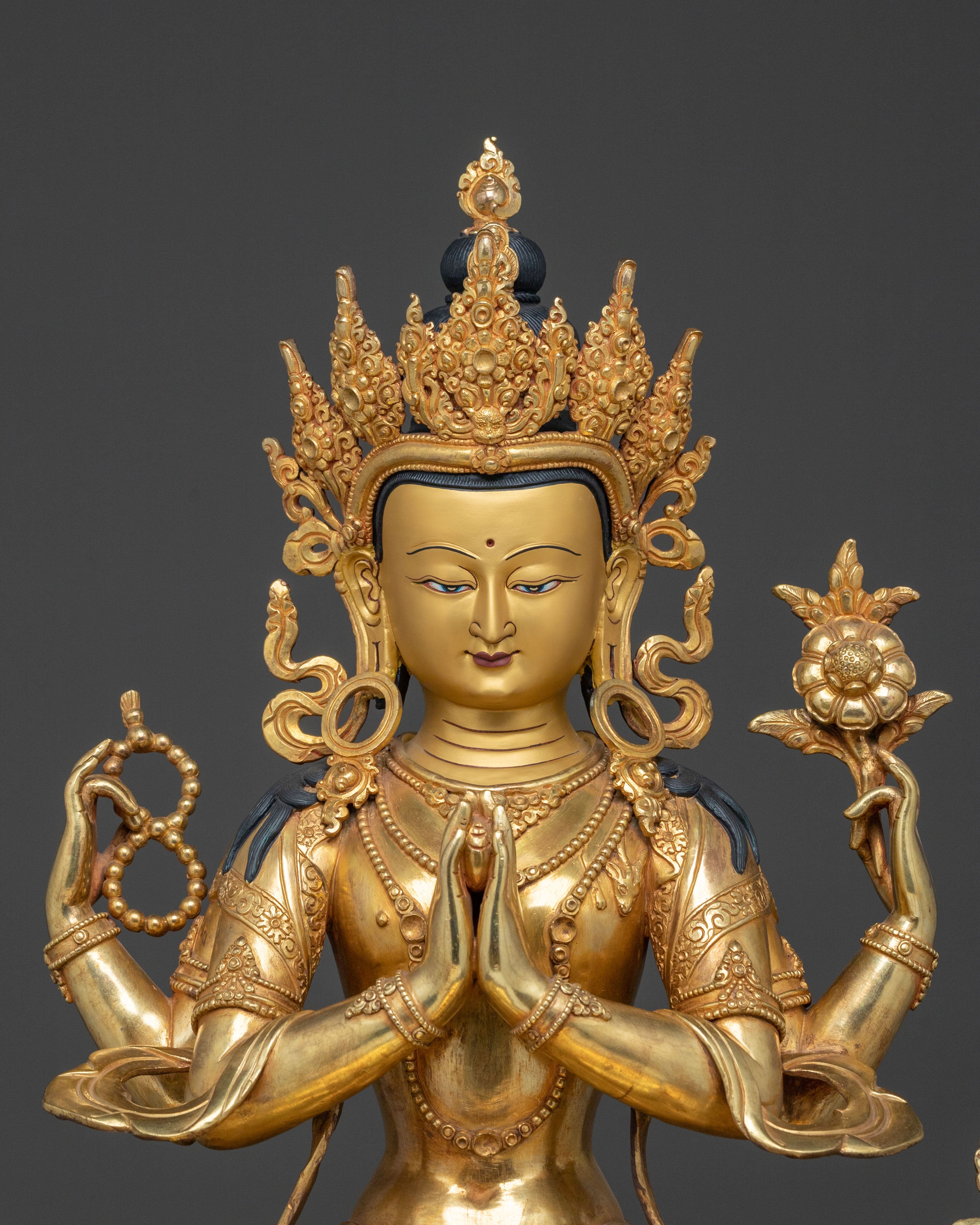 Four-Armed Chenrezig Figurine | Spiritual Home Decor
