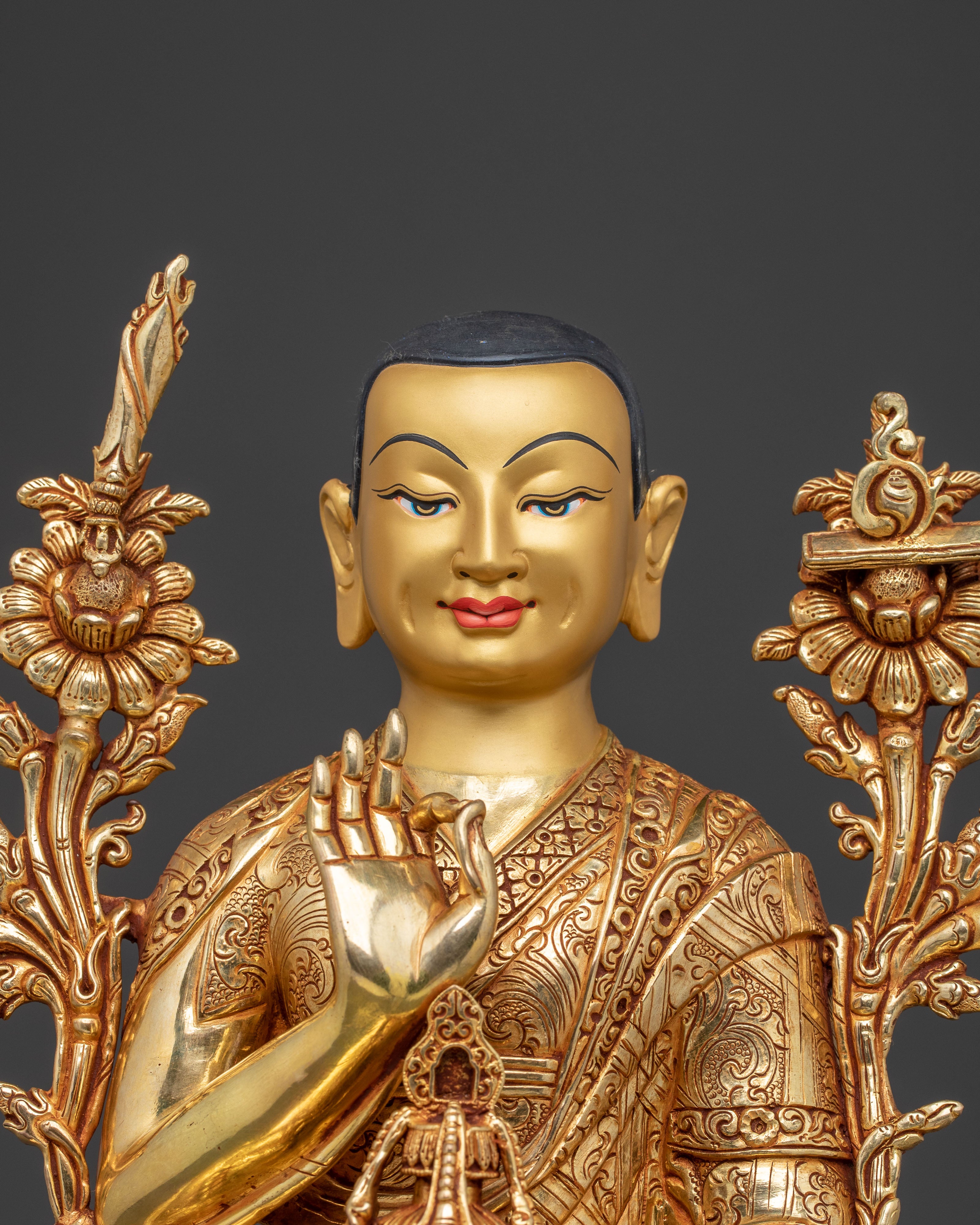Tsongkhapa Spiritual Statue – 24K Gold Gilded