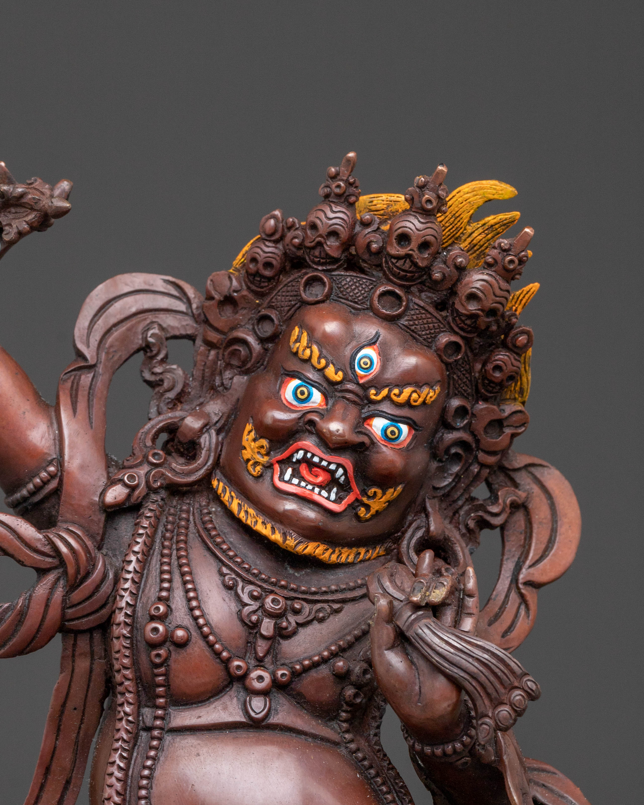 Vajrapani Sacred Statue – Oxidized Copper Artwork