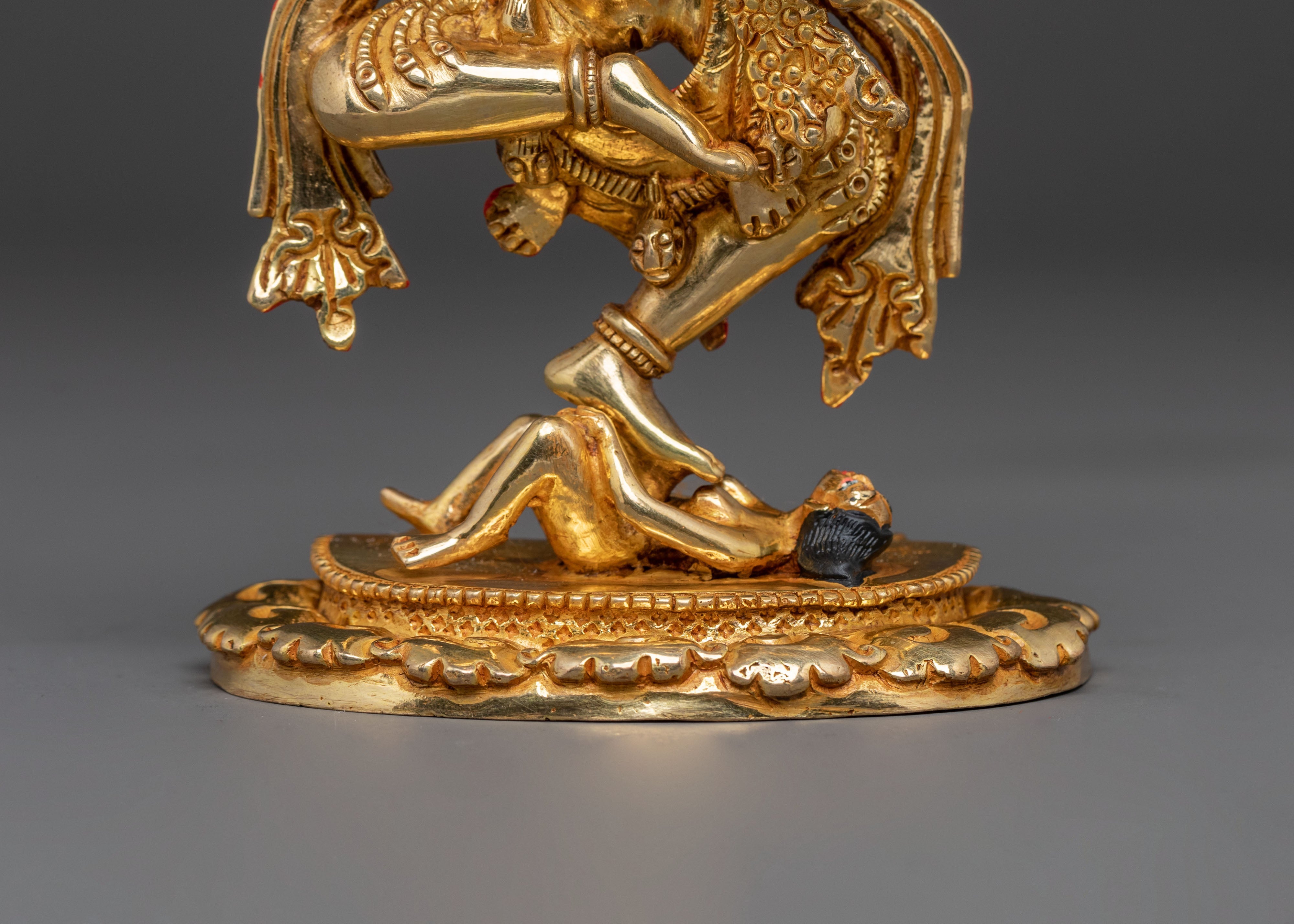 Goddess of Attraction Kurukulla Statue - Hand-Gilded Copper Art