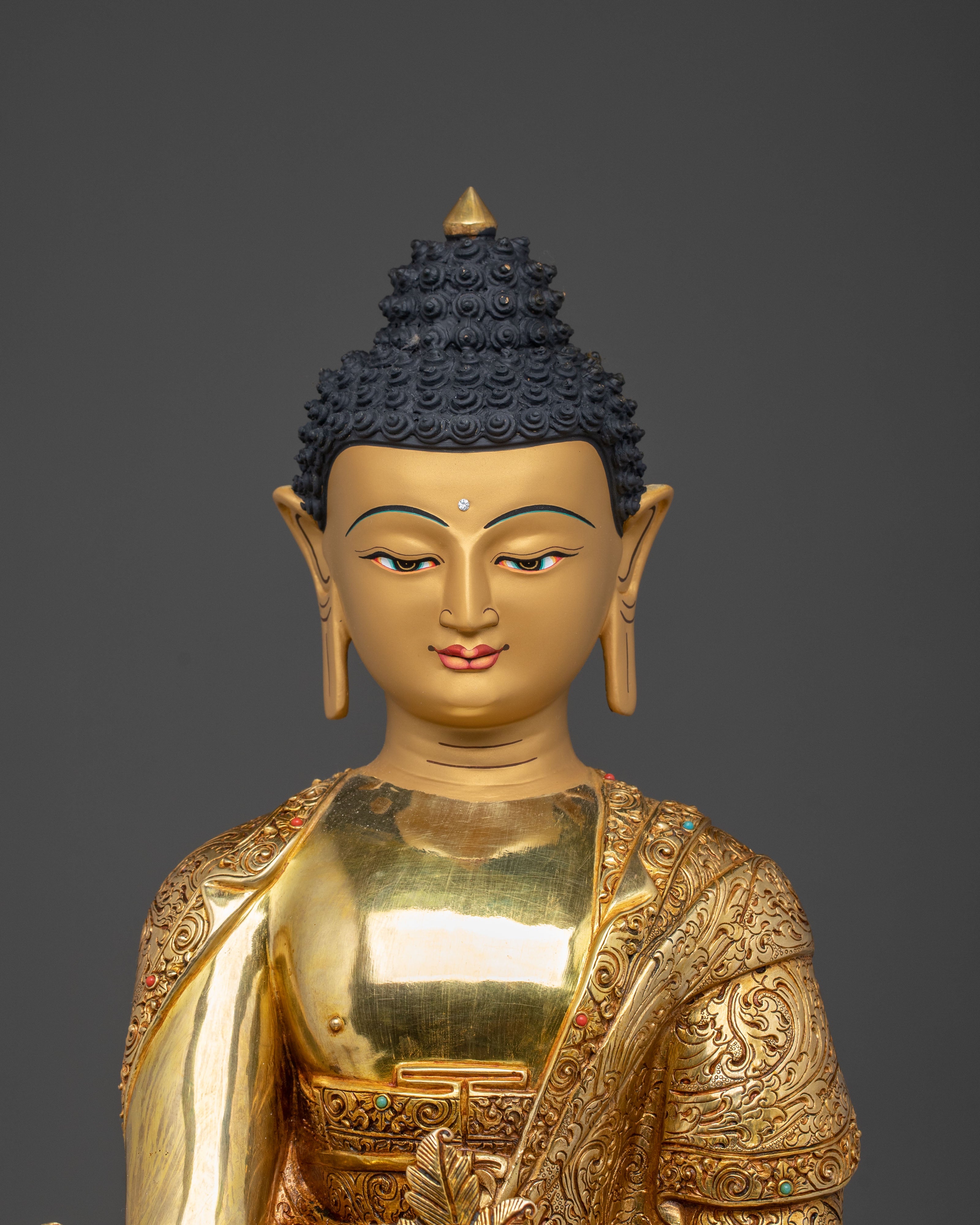 Medicine Buddha Golden Statue | Spiritual Healing