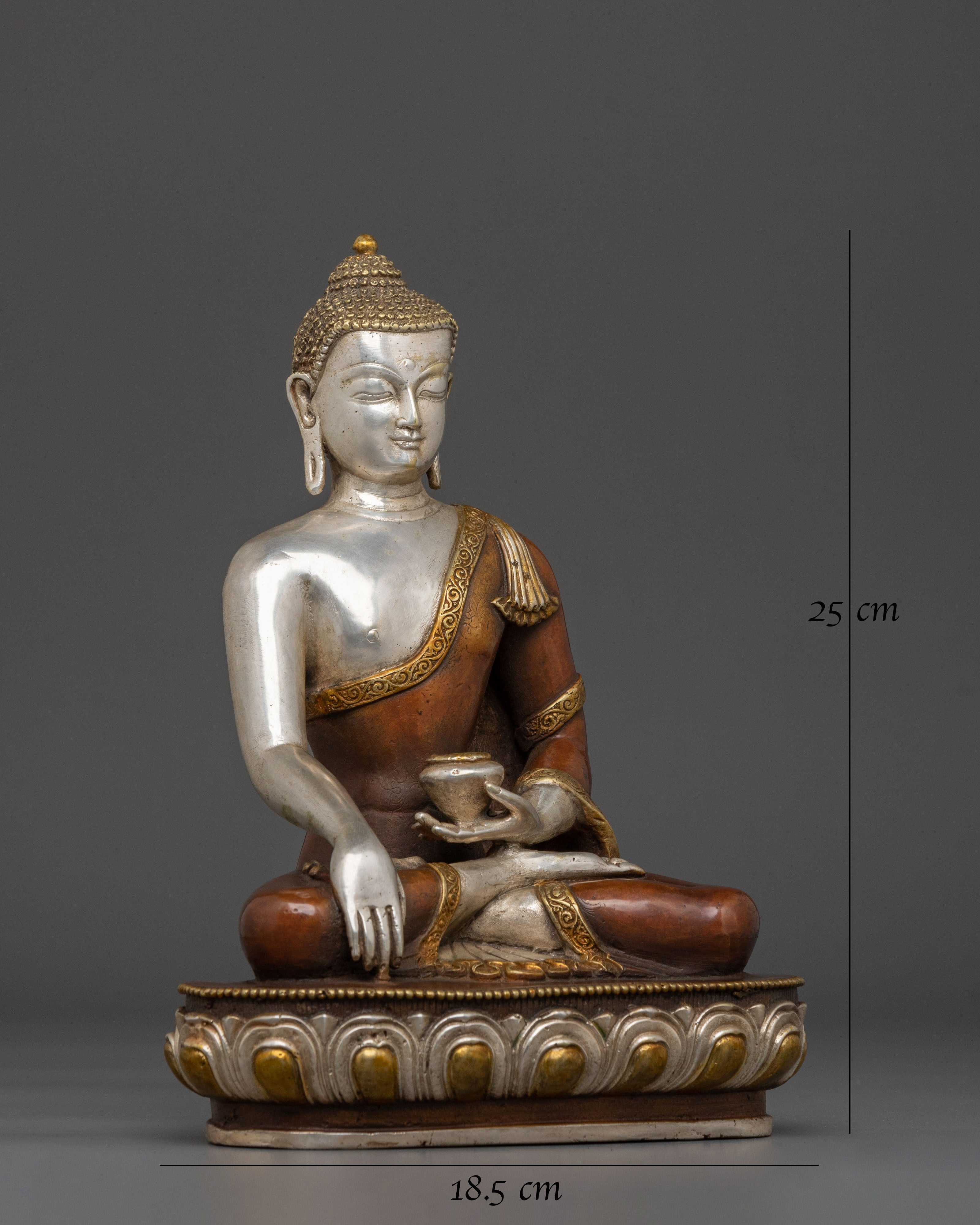 Shakyamuni Buddha Sacred Statue on Lotus Base