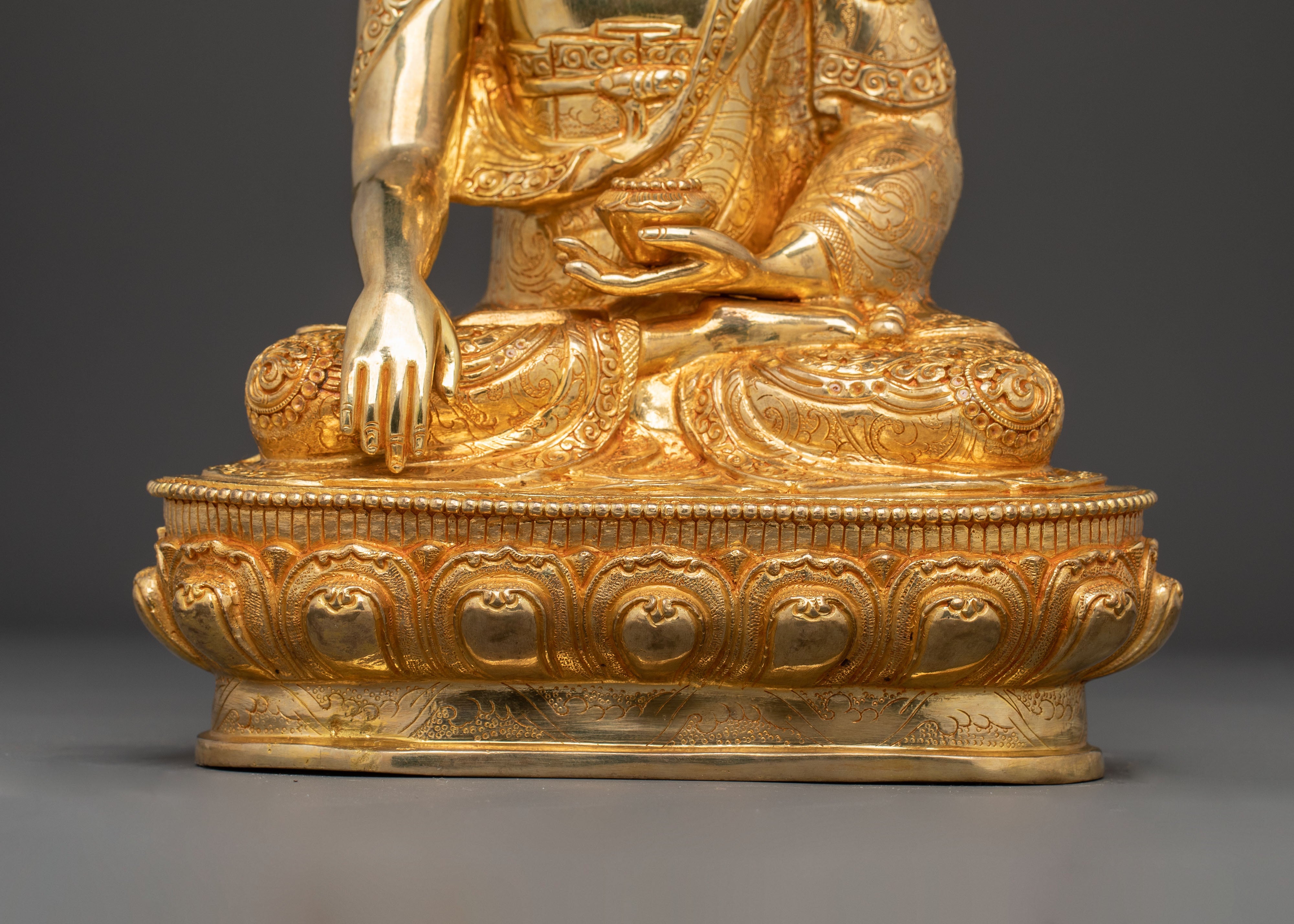 Enlightened Gautama Buddha 24k Gold-Glided Statue | Home Decor