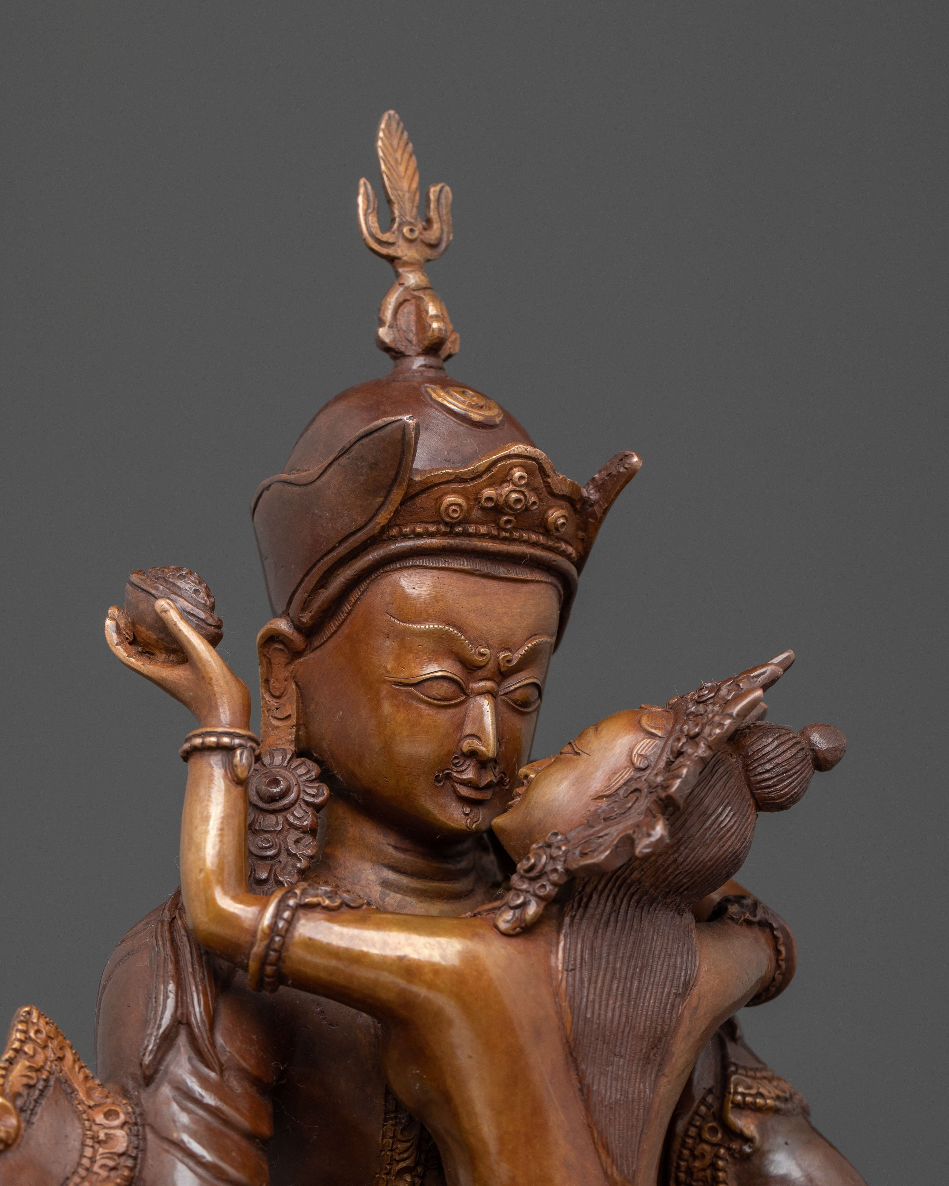 Guru Rinpoche Statue with Consort | Spiritual Decor