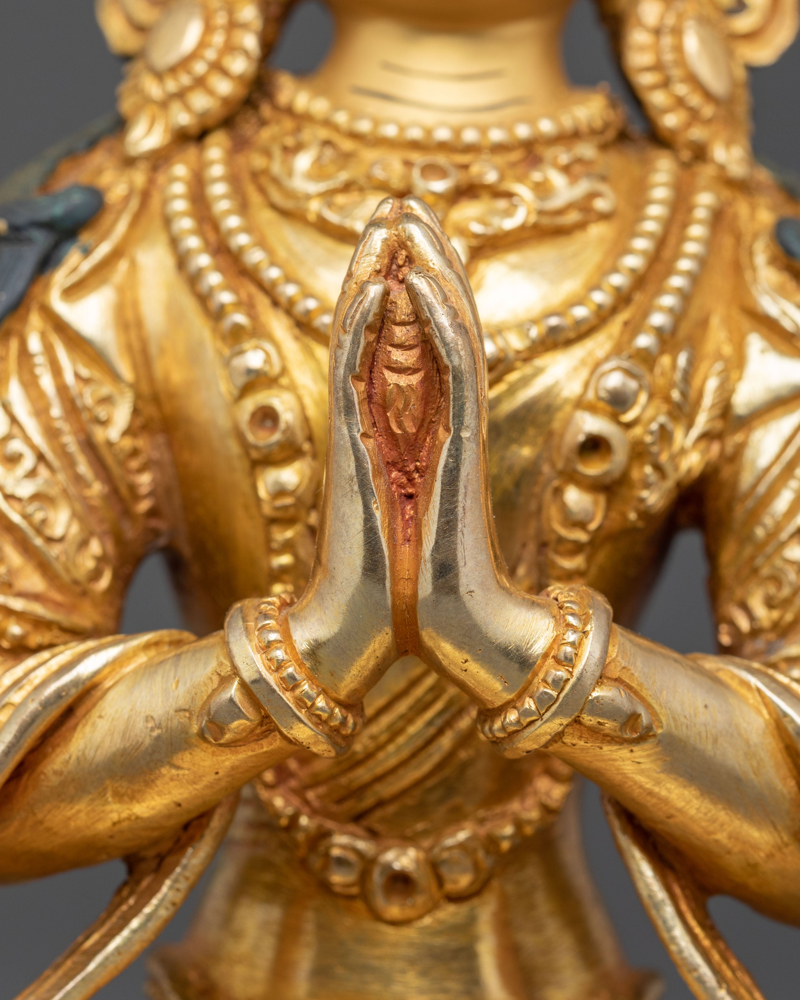Handmade Chenrezig Golden Statue of Compassion