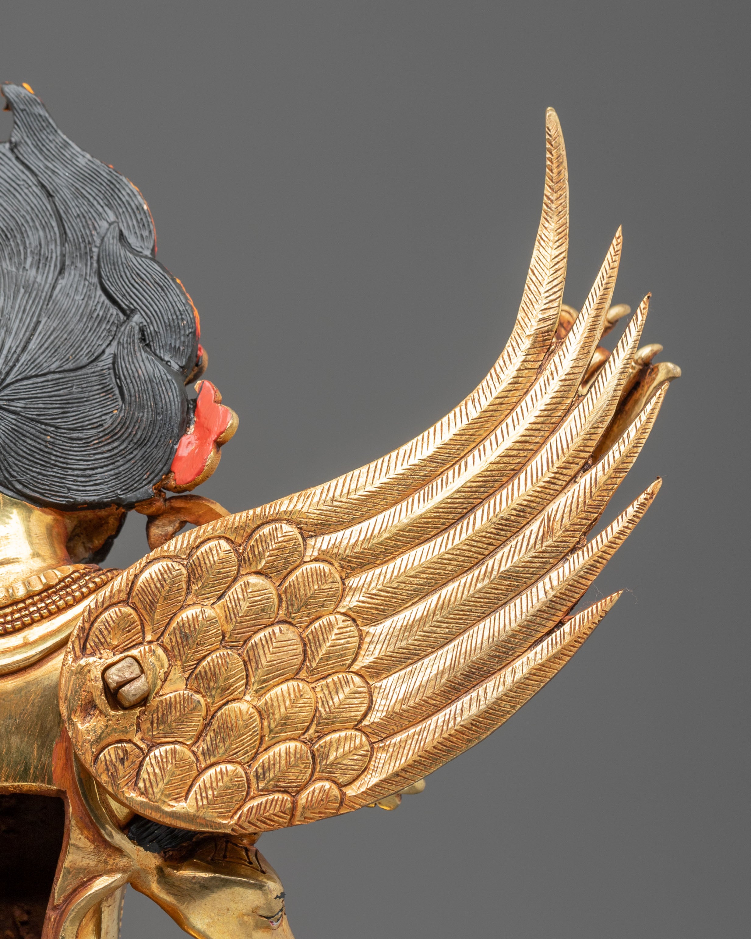 Garuda Spiritual Statue | Handcrafted 24K Gold Gilded Figurine