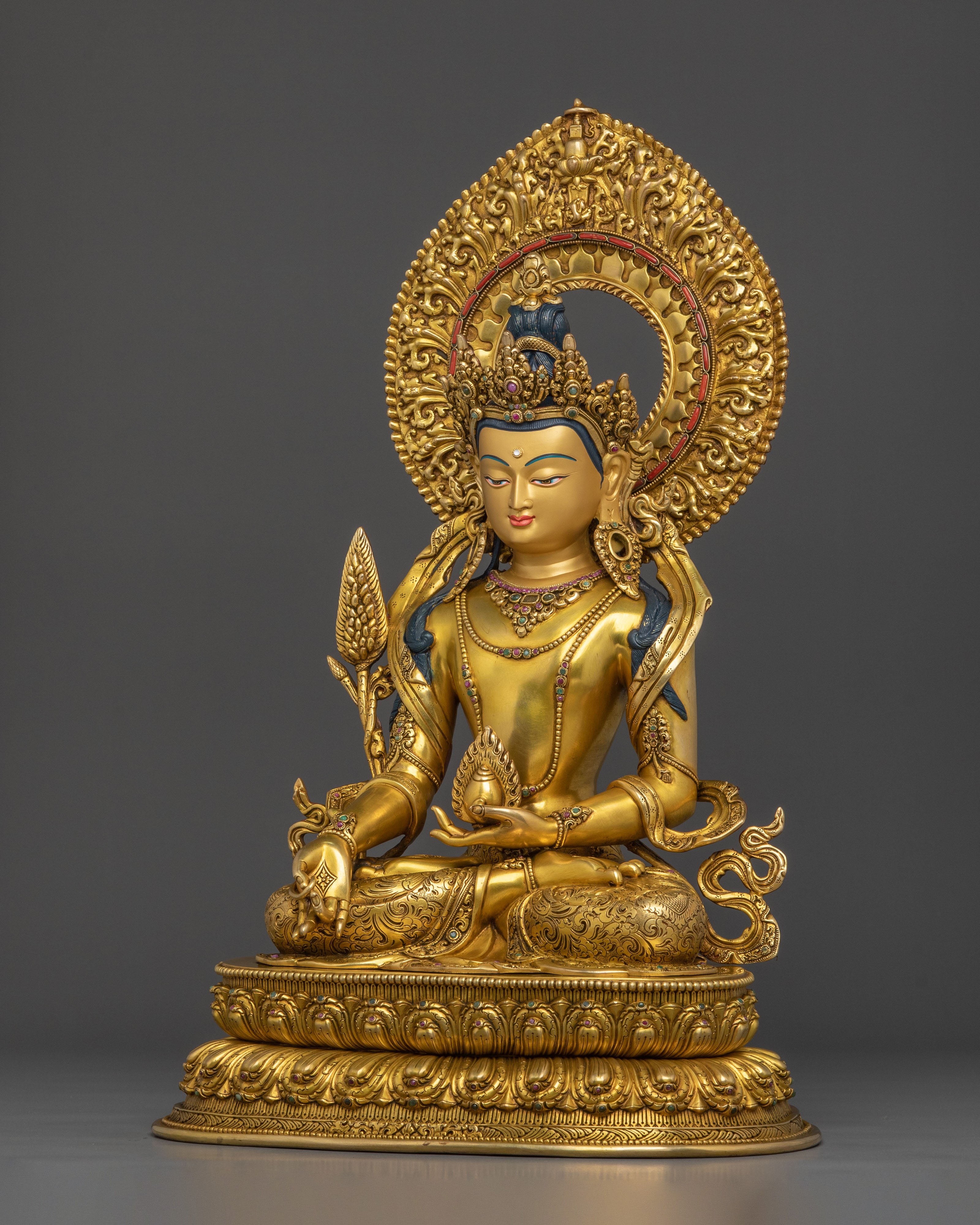 Handmade Kshitigarbha Sacred Sculpture | Bodhisattva of Great Vows