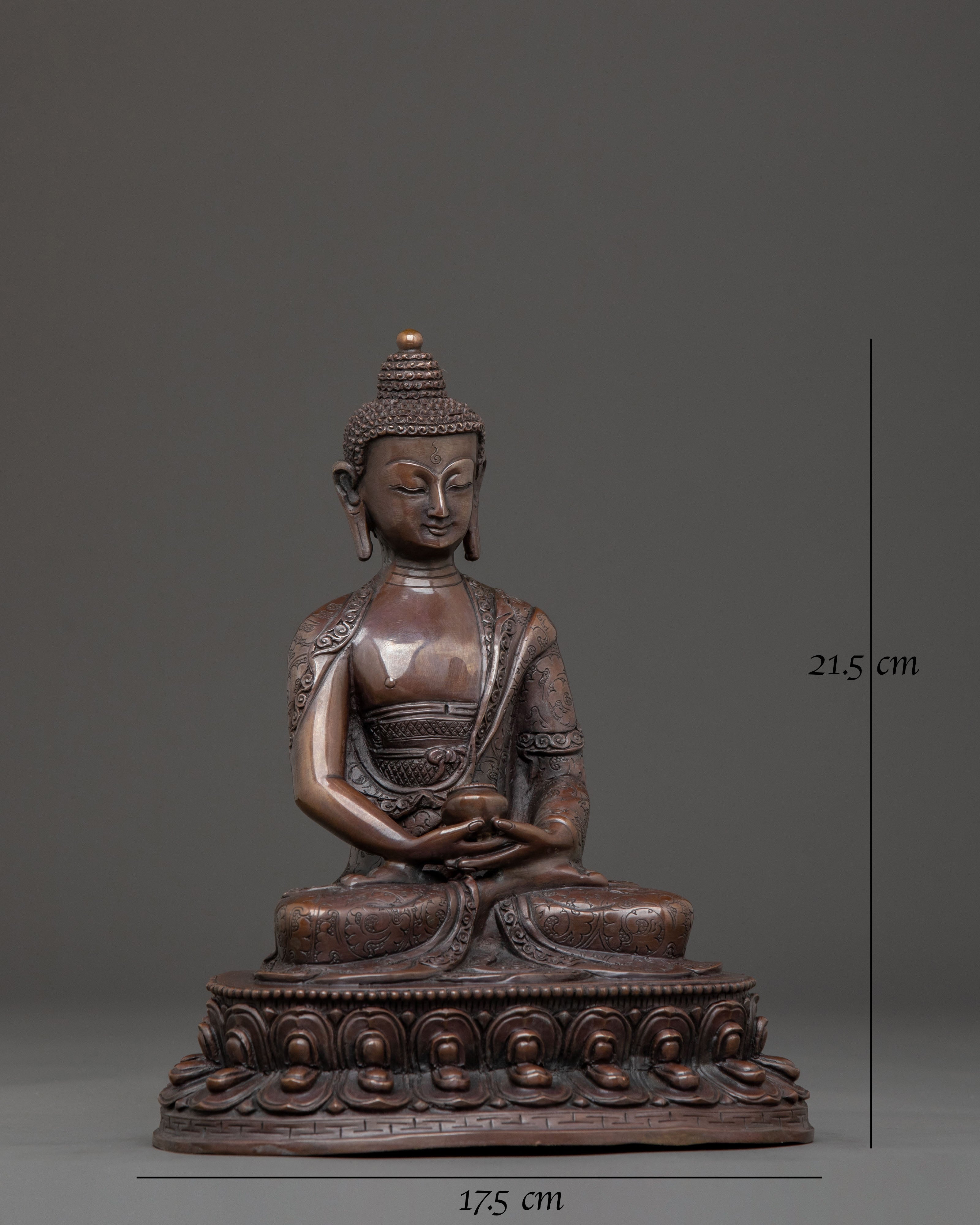 Amitabha Buddha Statue | Oxidized Copper Serenity