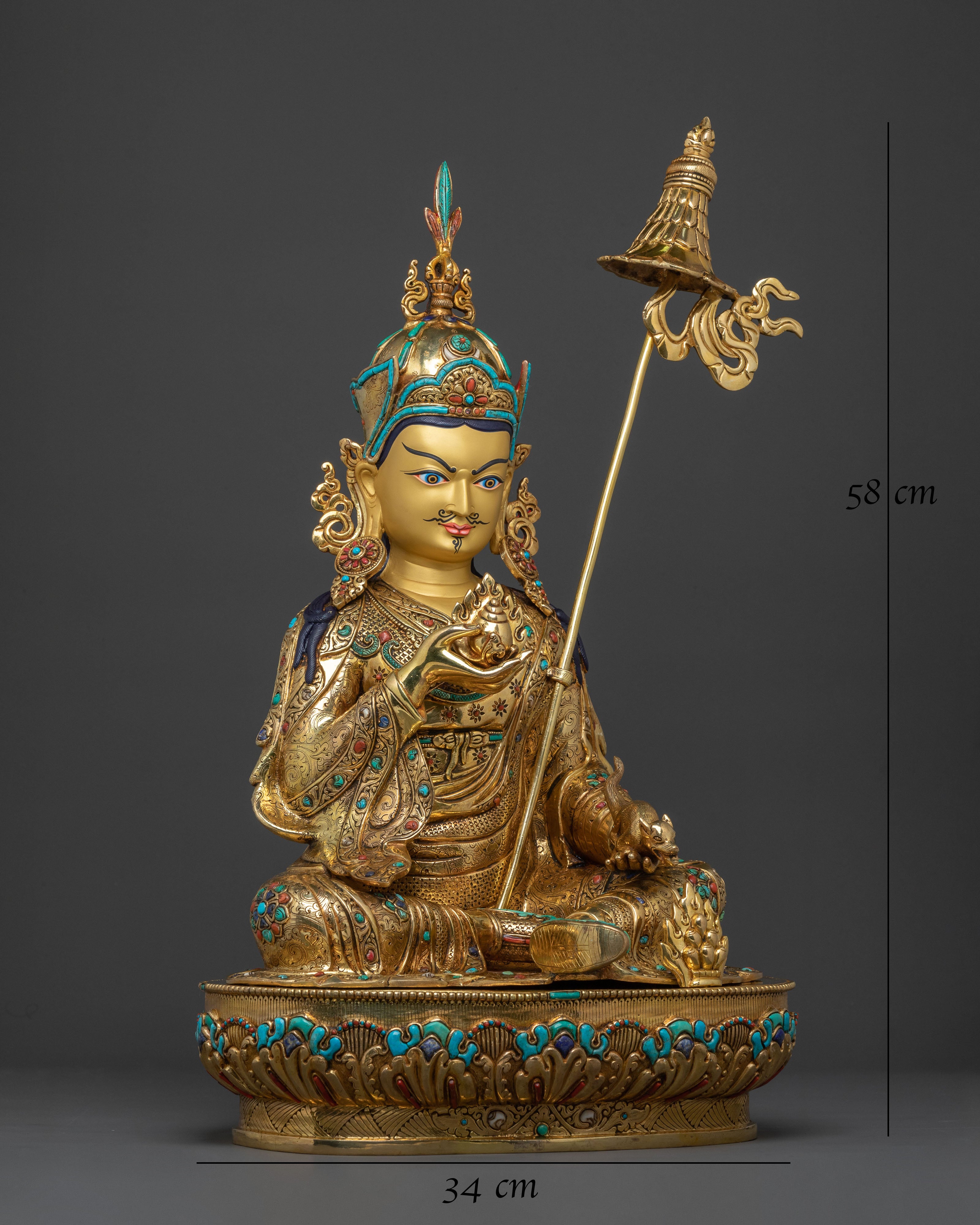 Guru Norla: 24K Gold Gilded Sacred Figurine