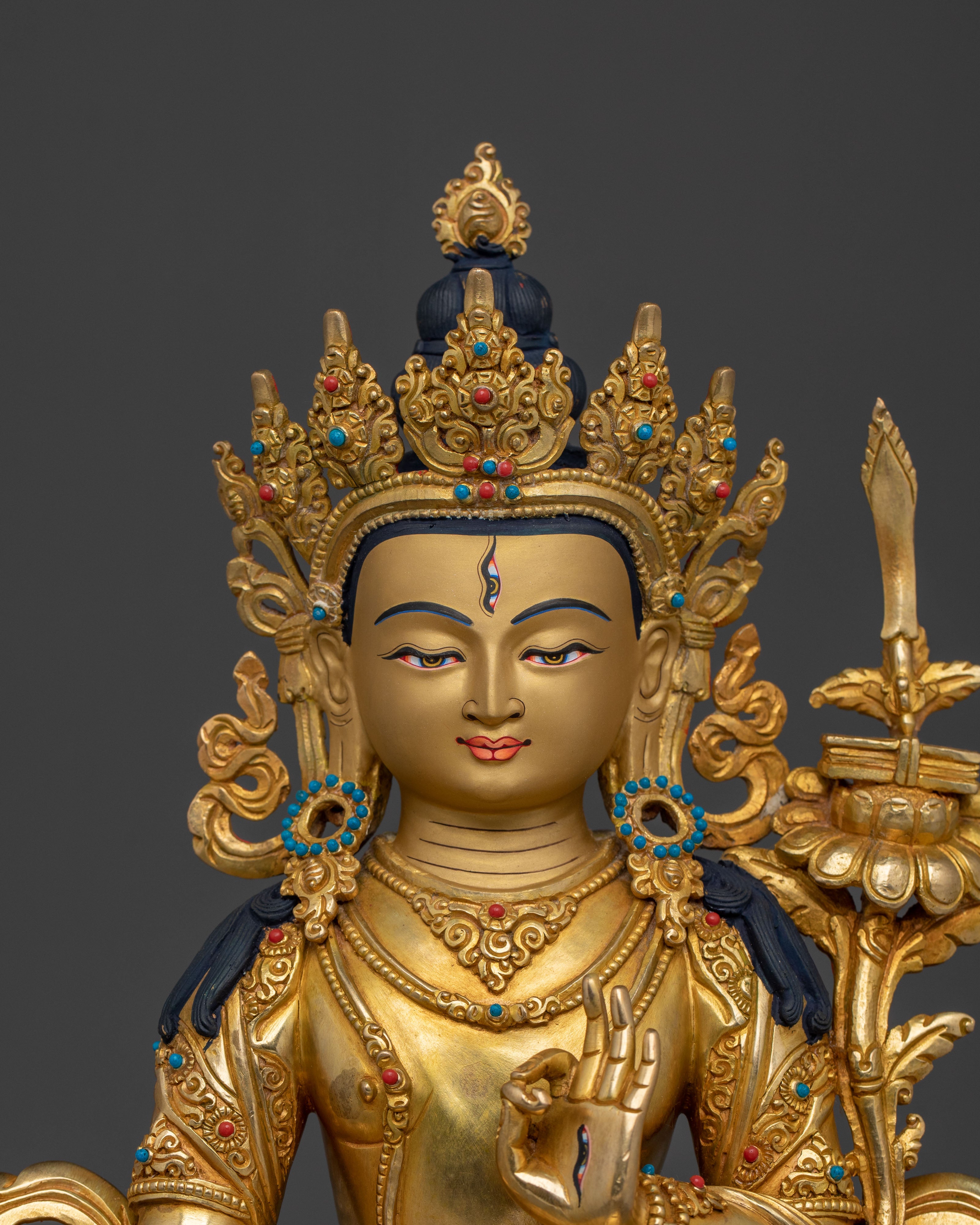 White Tara Tibetan Sculpture | Goddess of Compassion and Longevity