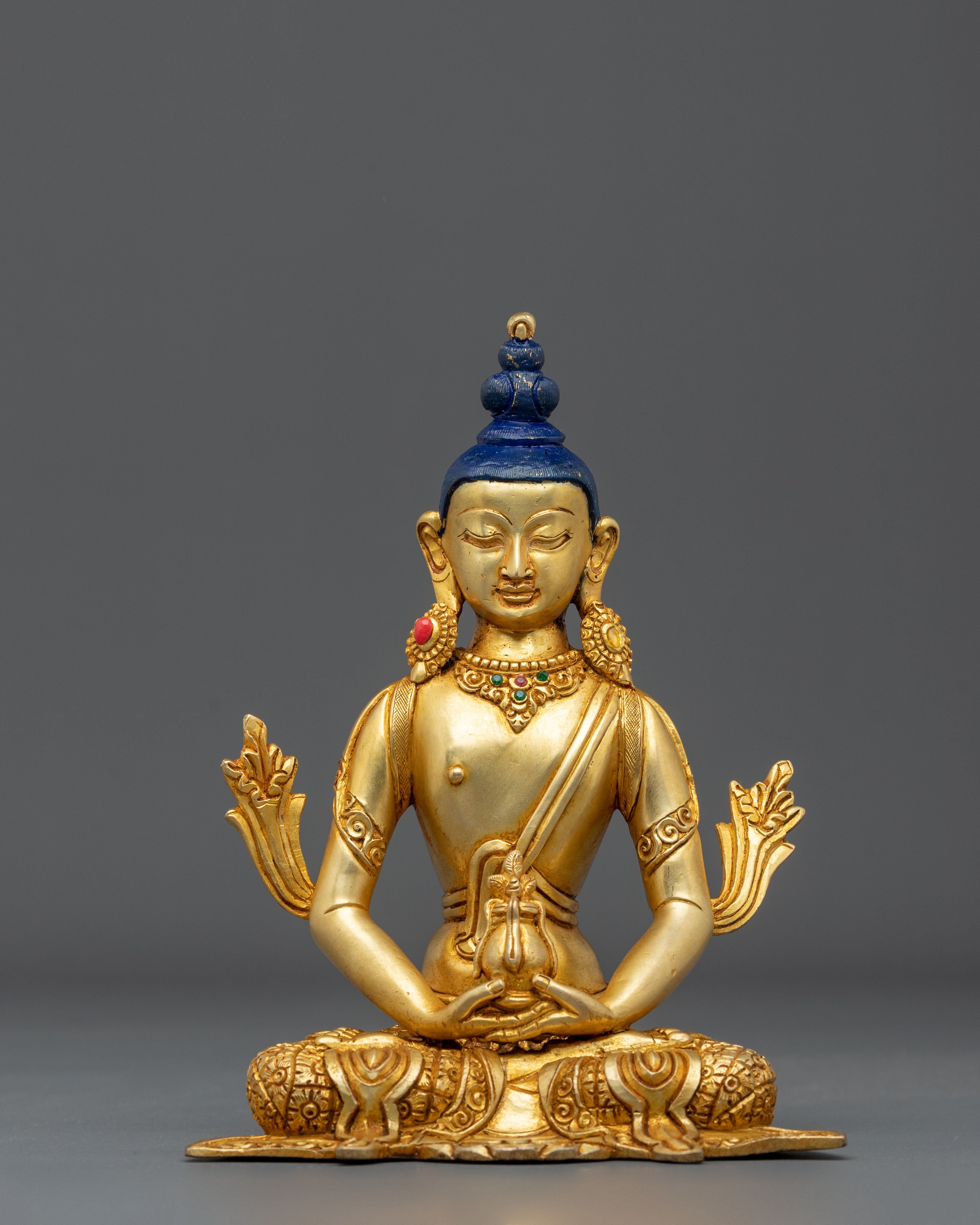 Six Bodhisattva Meditation Statue Set | 24K Gold Gilded Copper Sculptures
