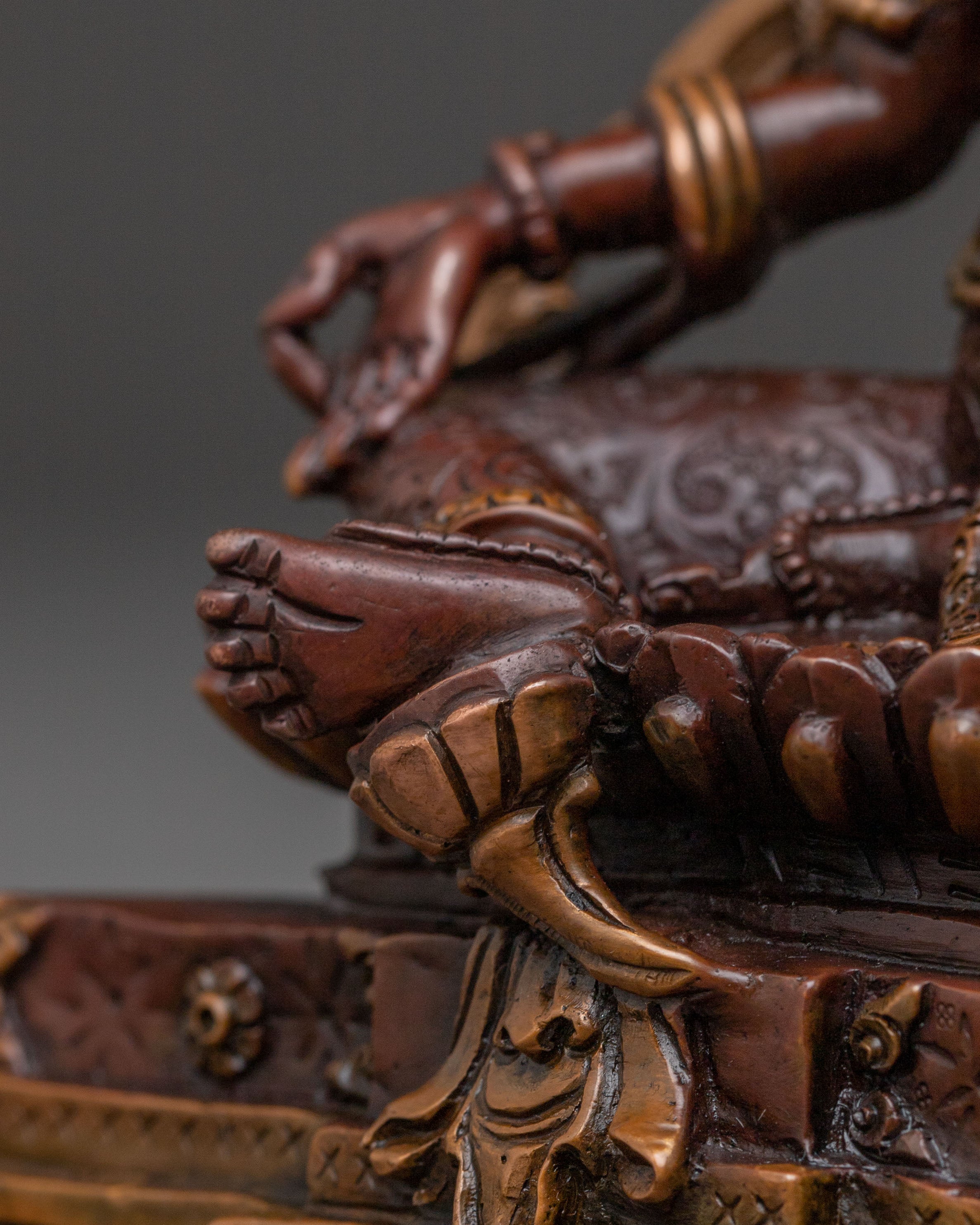 Vajrasattva Sacred Purification Statue | Oxidized Copper Statue