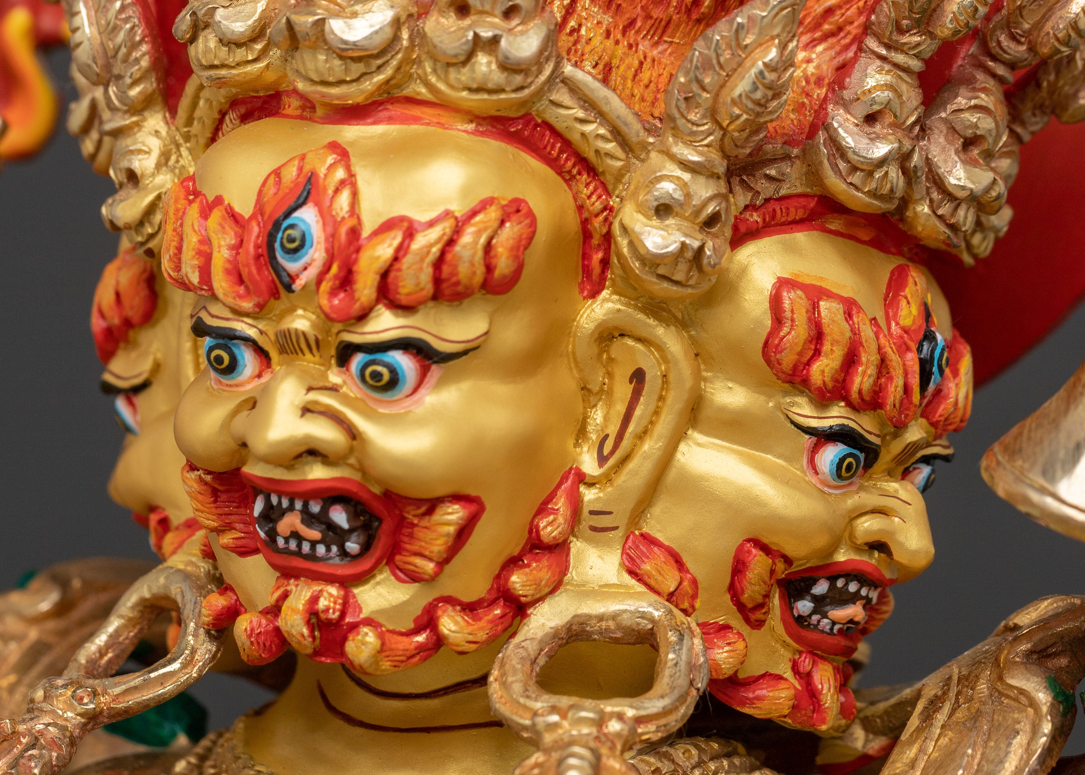 Ucchusma Protection Figure - Gilded Copper Statue