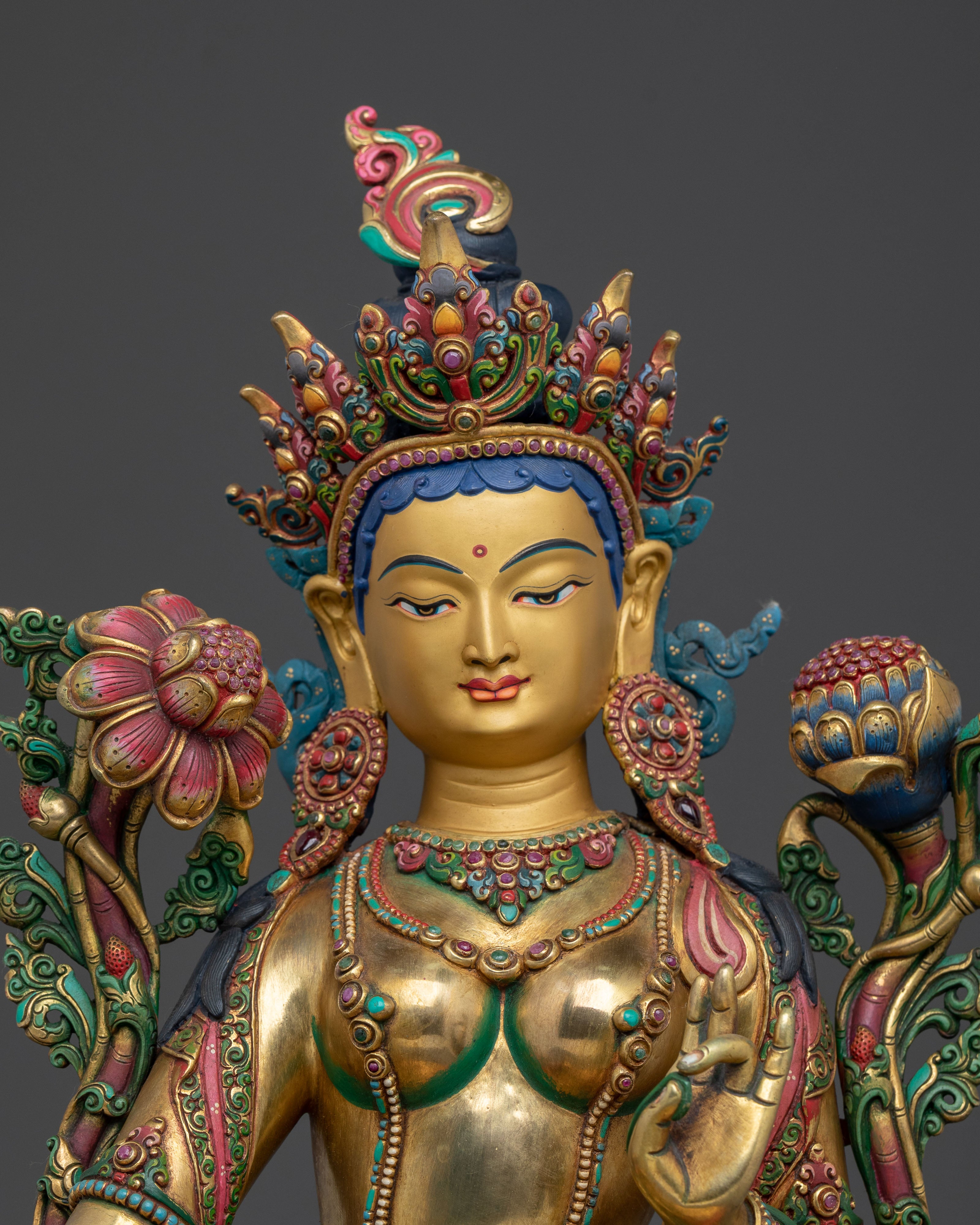 Green Tara Guardian Deity Statue | Compassion Home Altar Decor