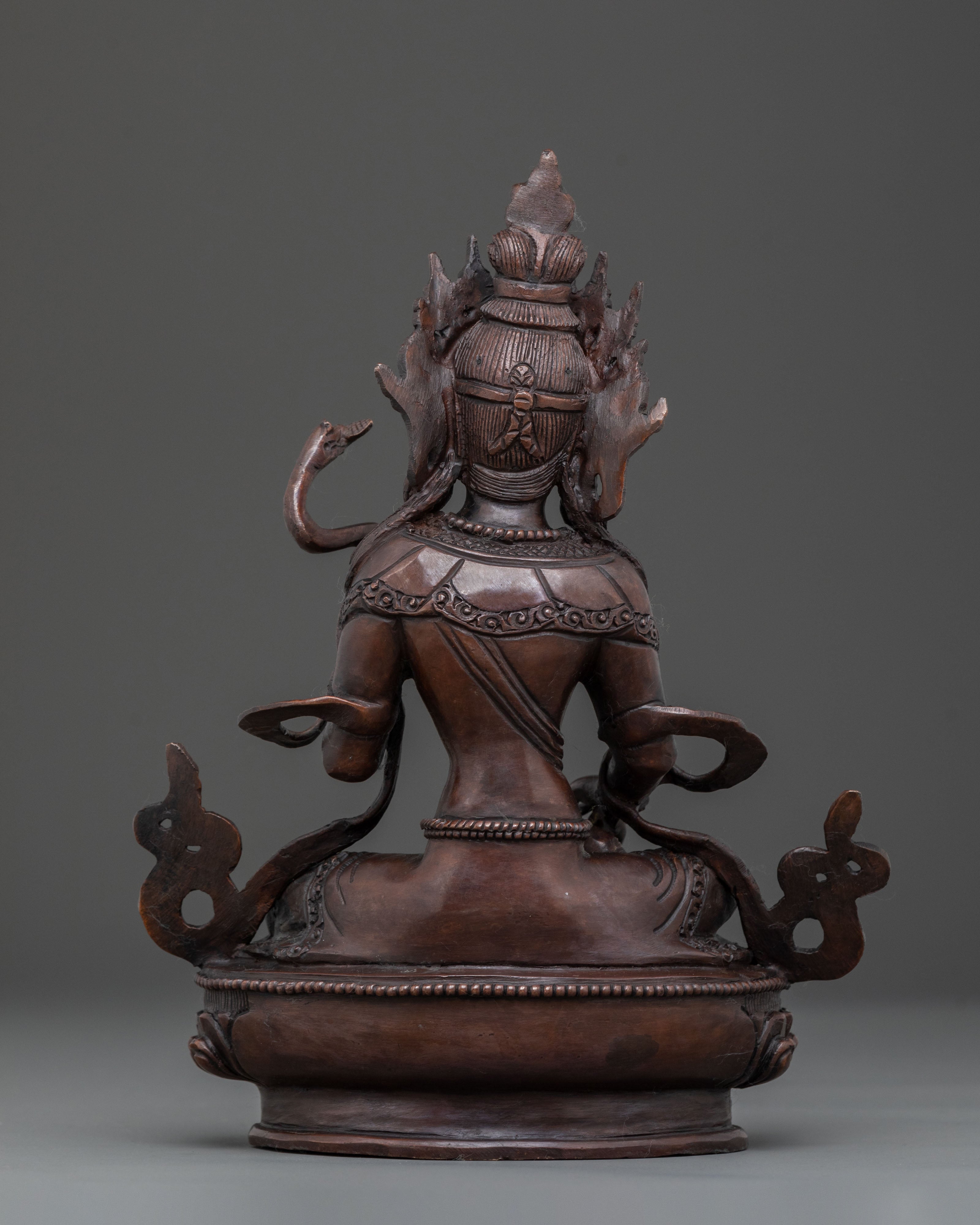Goddess Saraswati Statue | Oxidized Copper Body