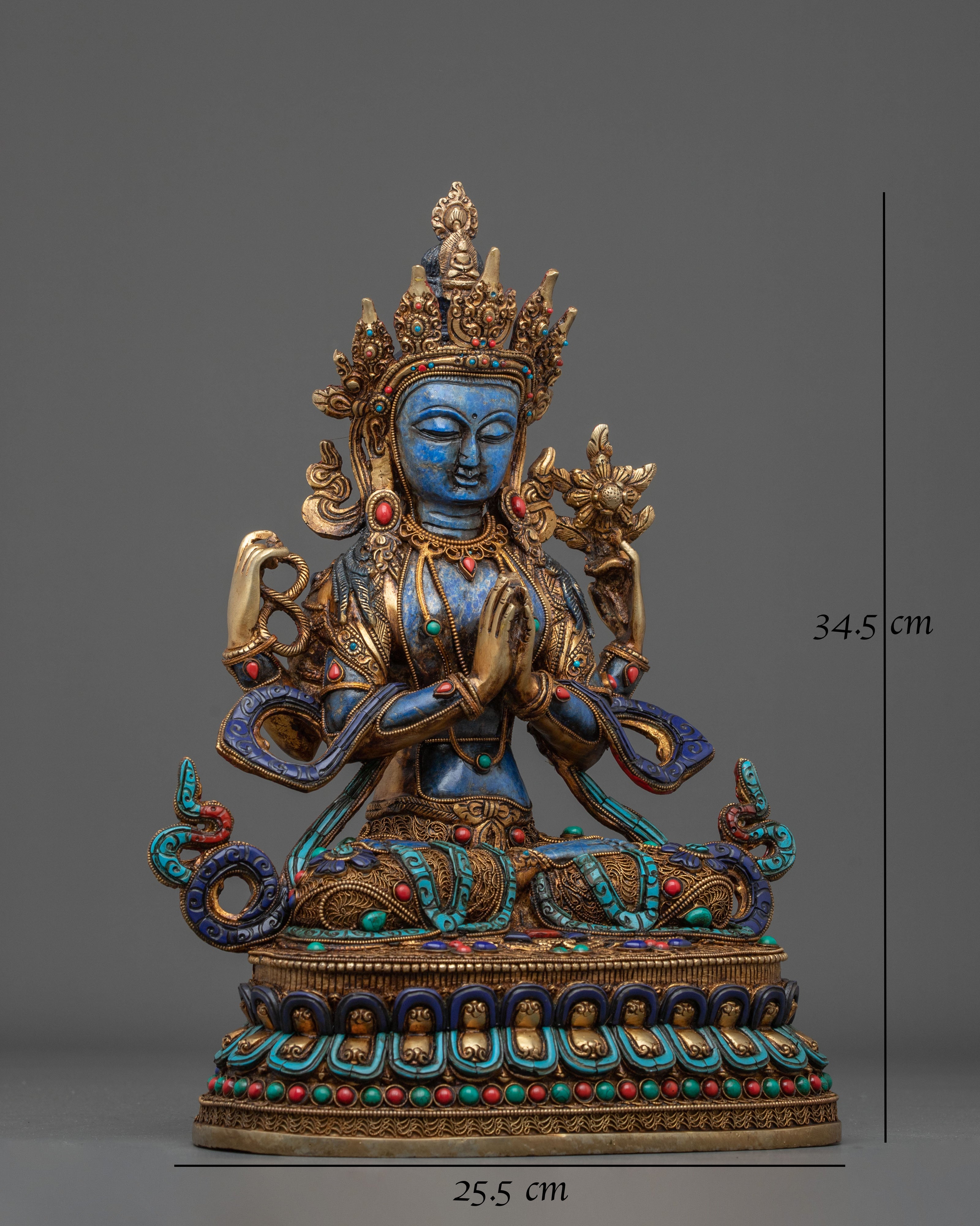 Four-Armed Chenrezig Sculpture | Divine Serenity