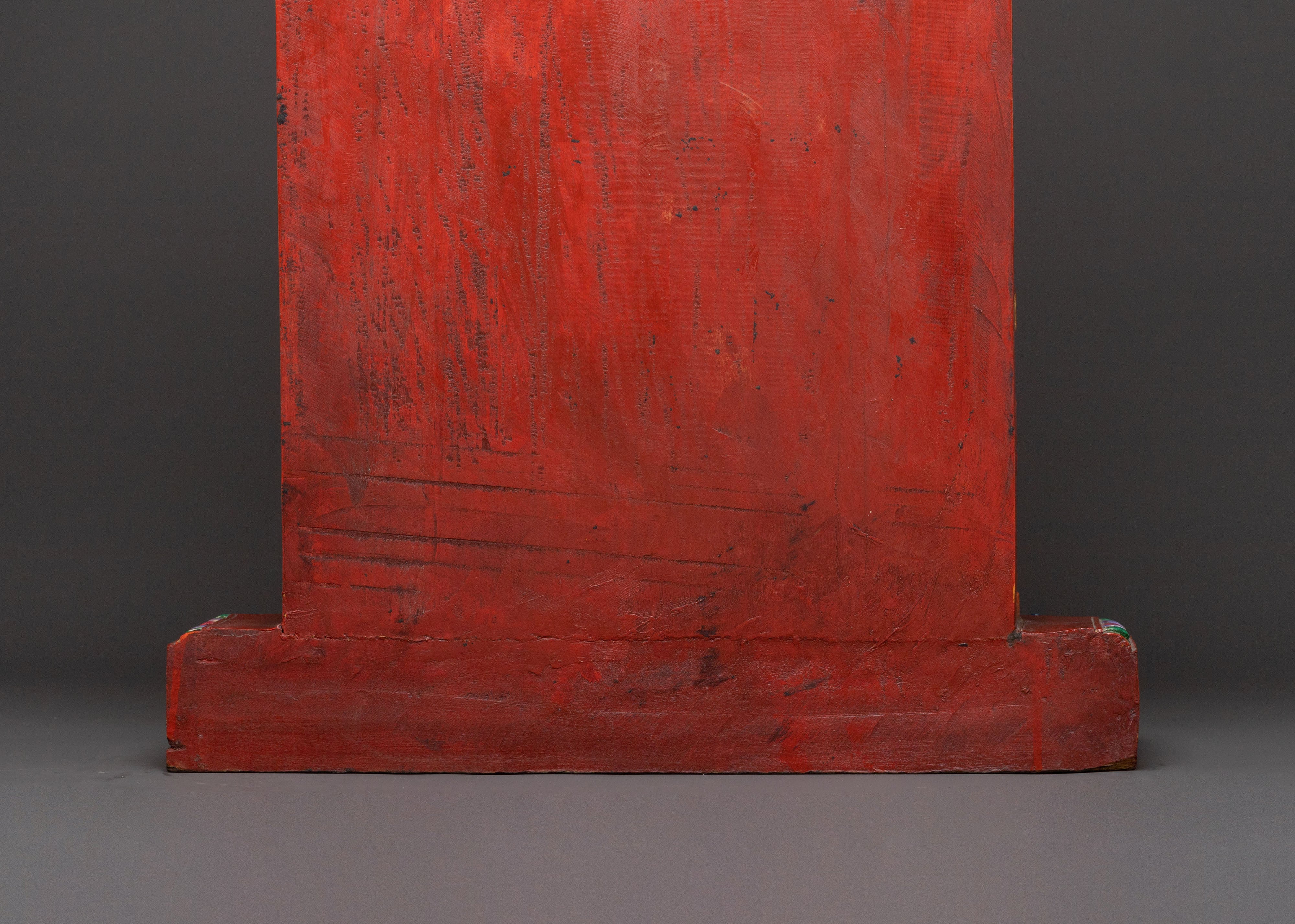 Green Tara Sacred Wooden Sculpture | Himalayan Serenity