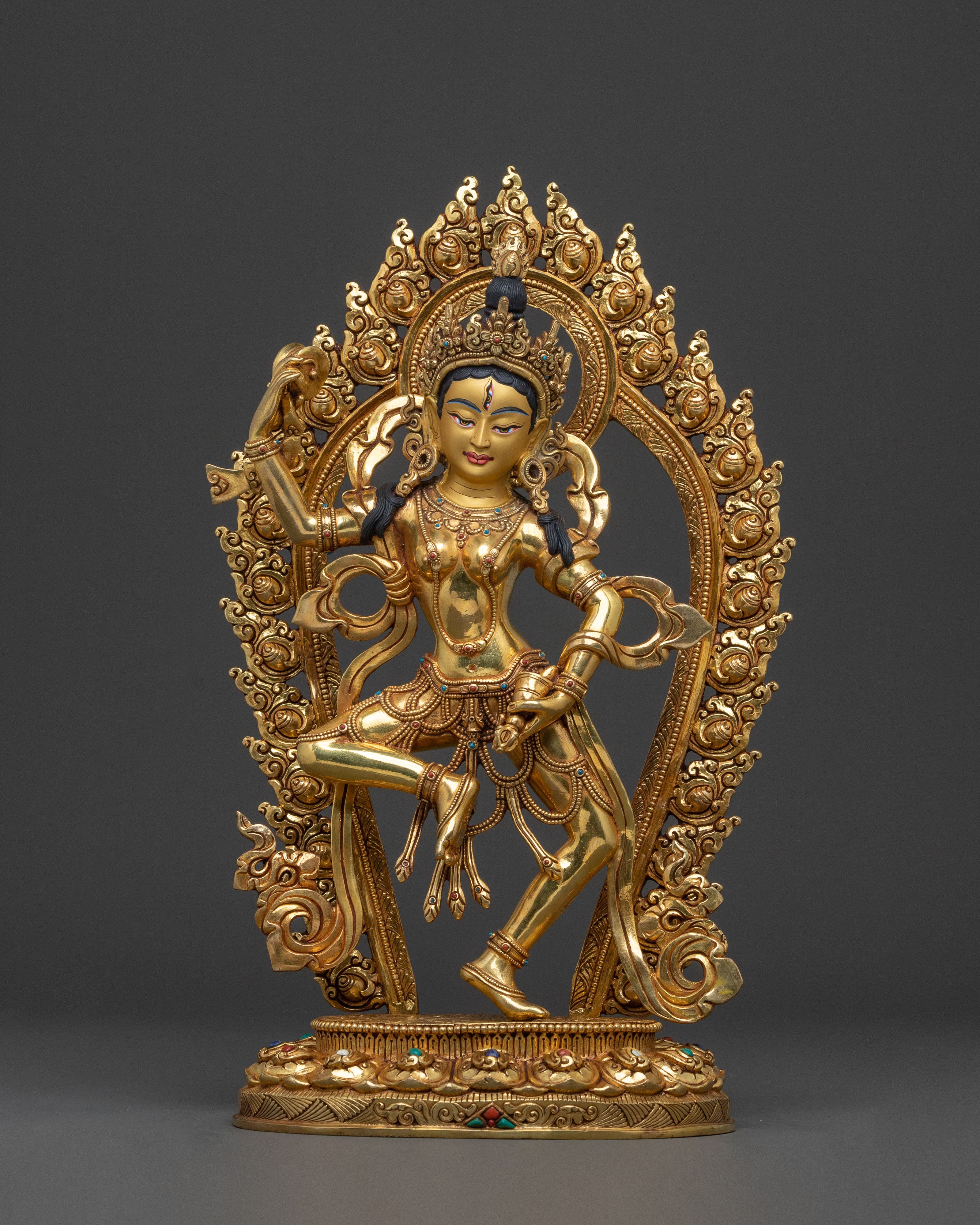 Maching Labdron Statue | 24K Gold Gilded