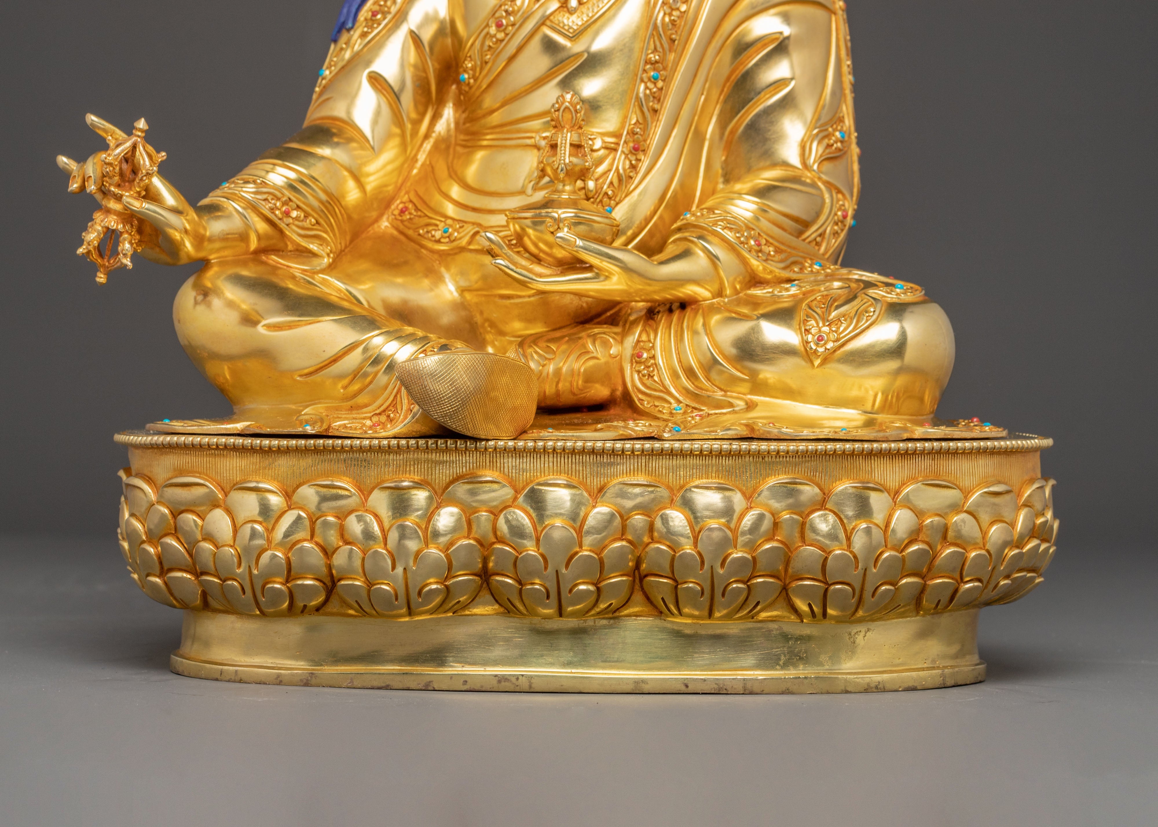 Radiant Guru Rinpoche Handmade Sculpture | Padmasambhava Statue