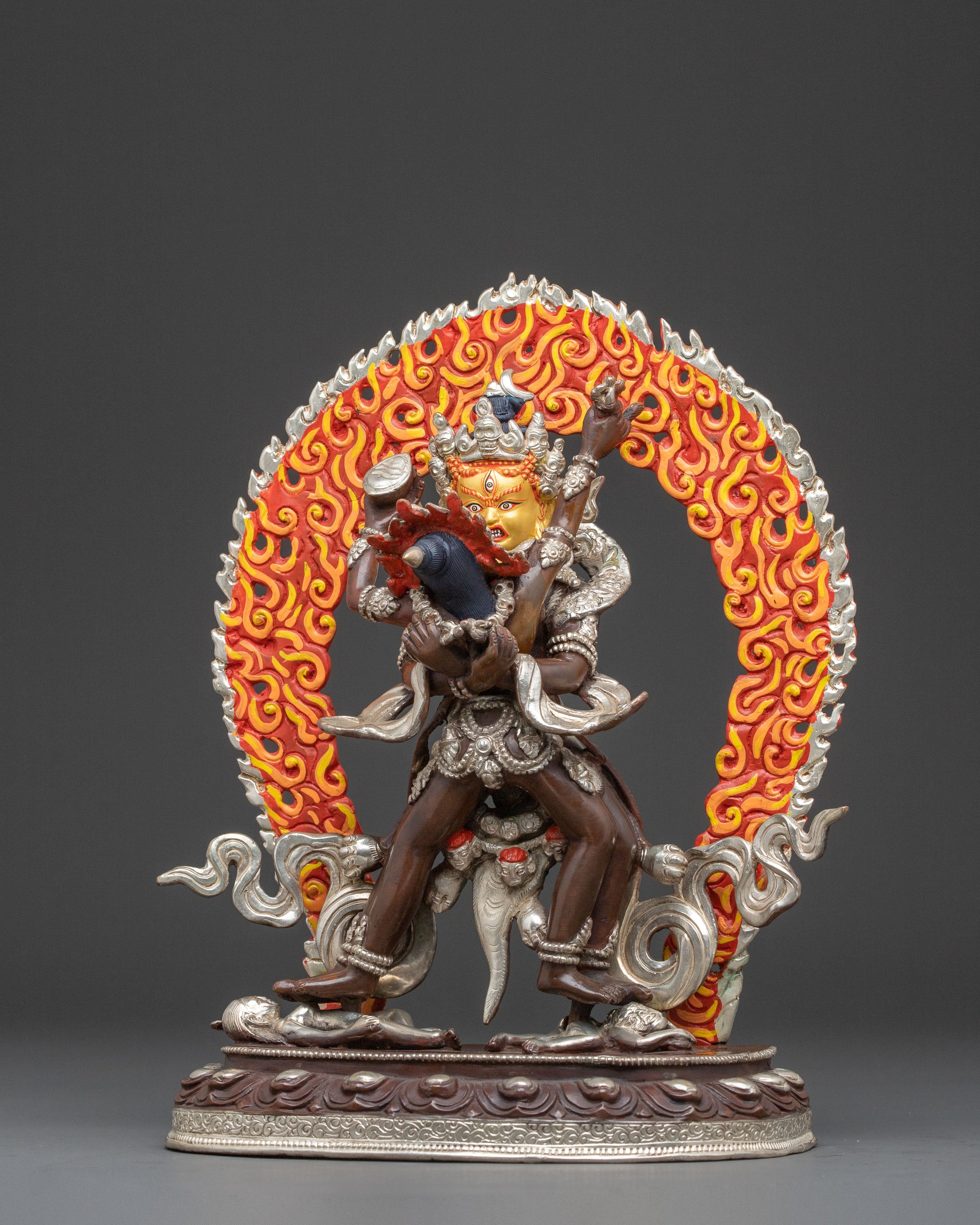 Kalachakra Tantric Deity Statue – Exquisite Gilded Copper