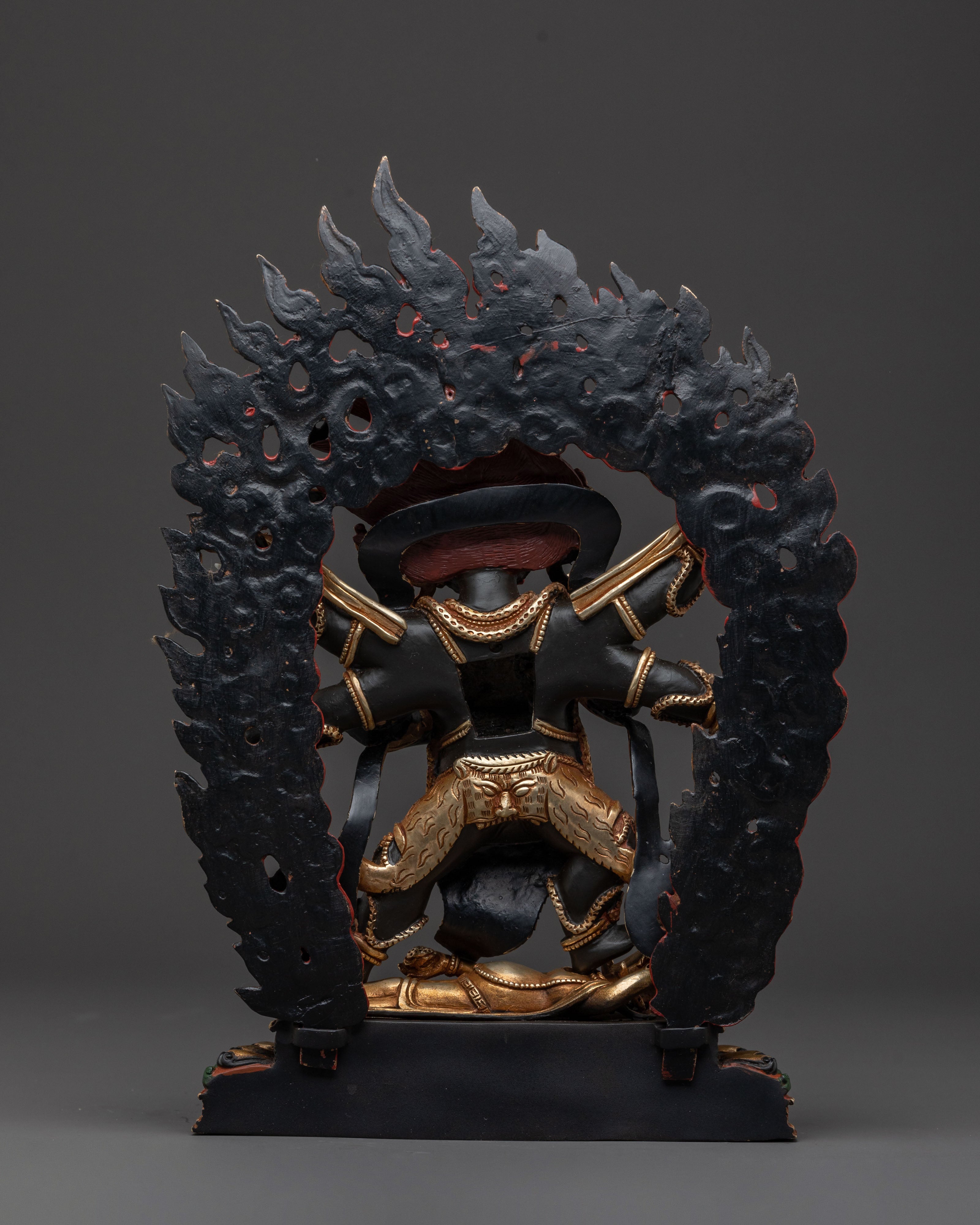 Six Armed Mahakala Wrathful Deity Statue | Divine Icon