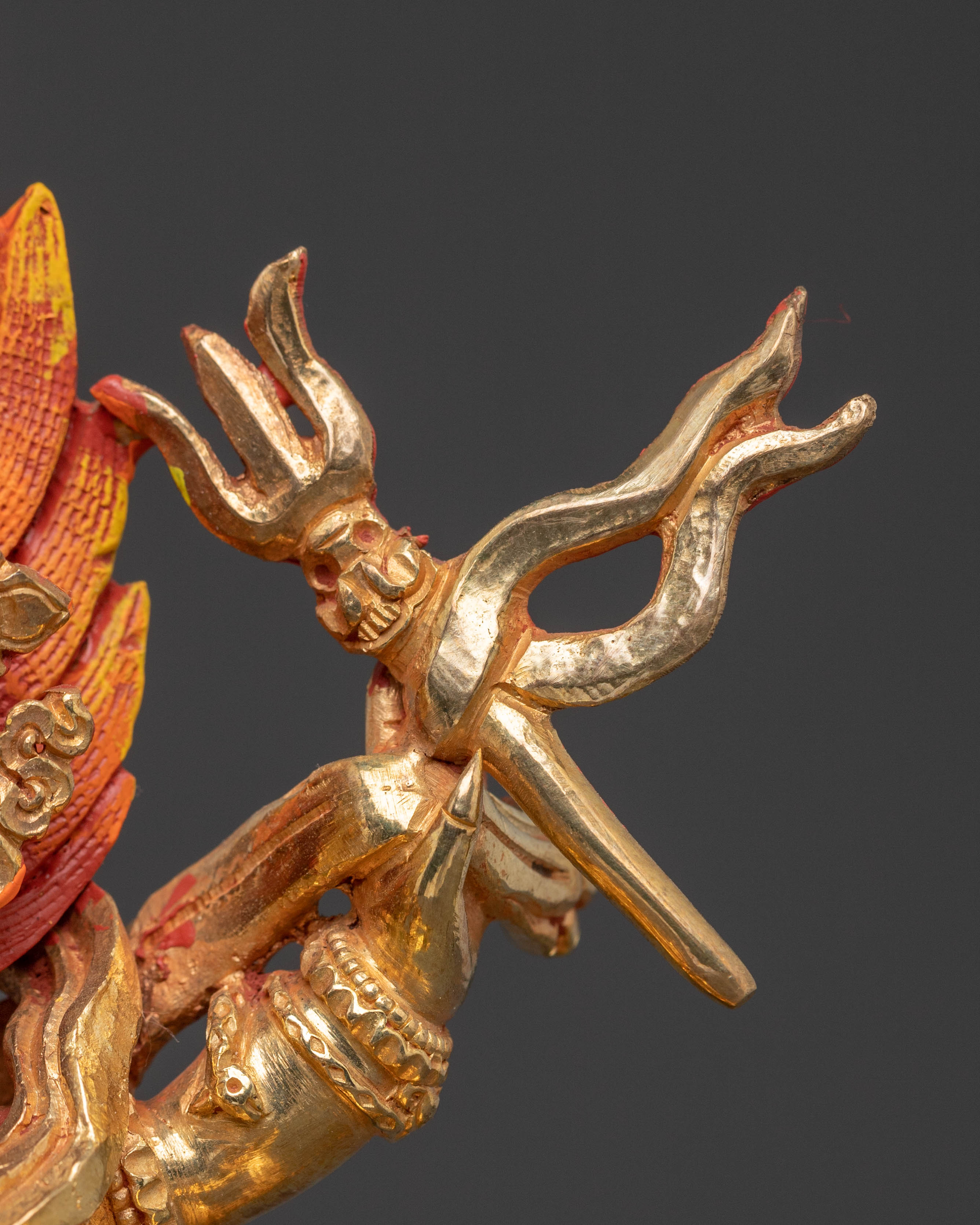 Divine Six-Armed Mahakala Statue – Fierce Protector Sculpture
