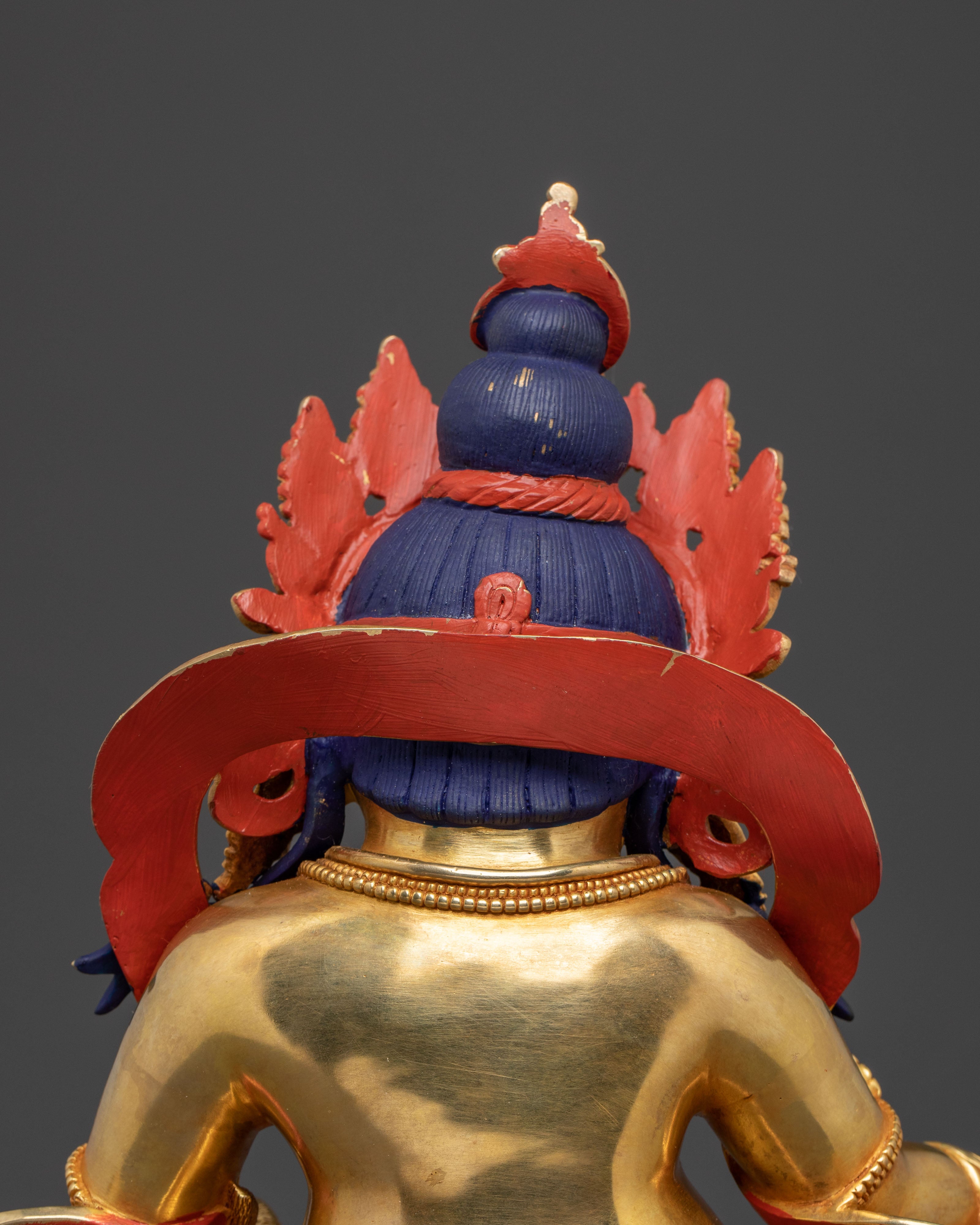 Dzambhala 24K Gold Gilded Statue | Wealth Deity