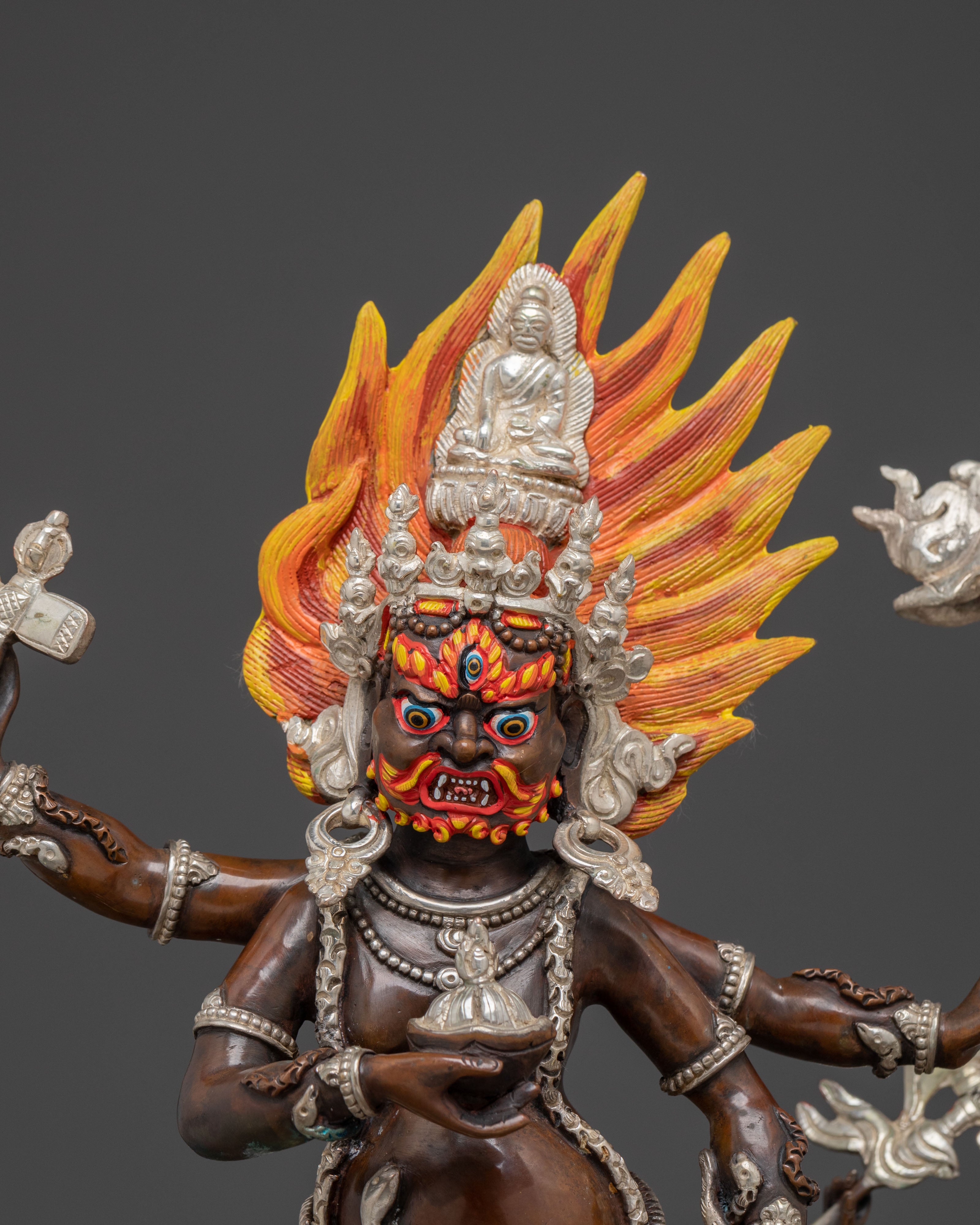 Black Dzambhala Copper Statue: Eliminate Poverty
