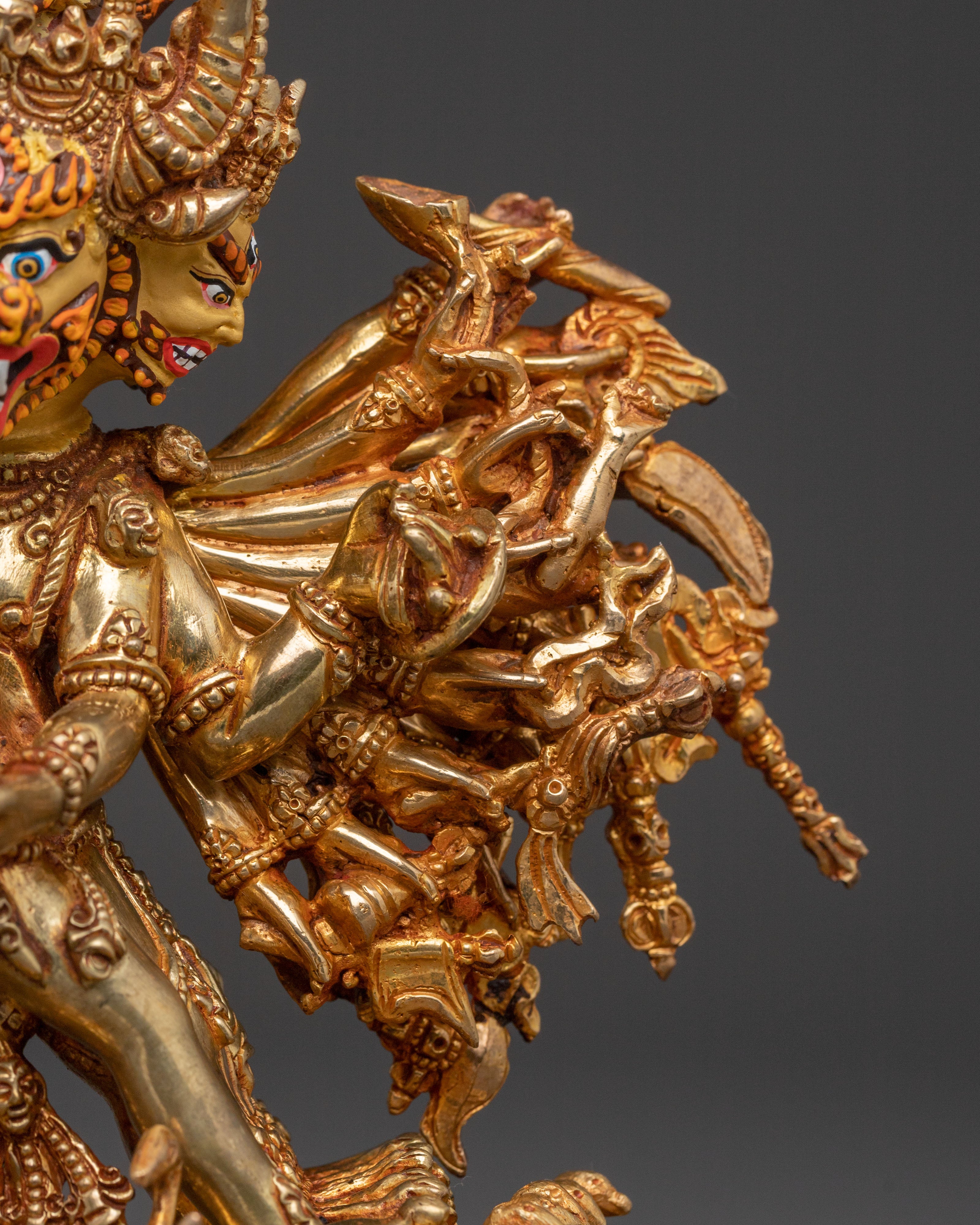 Destroyer of Death Yamantaka Statue – Handcrafted Copper Masterpiece