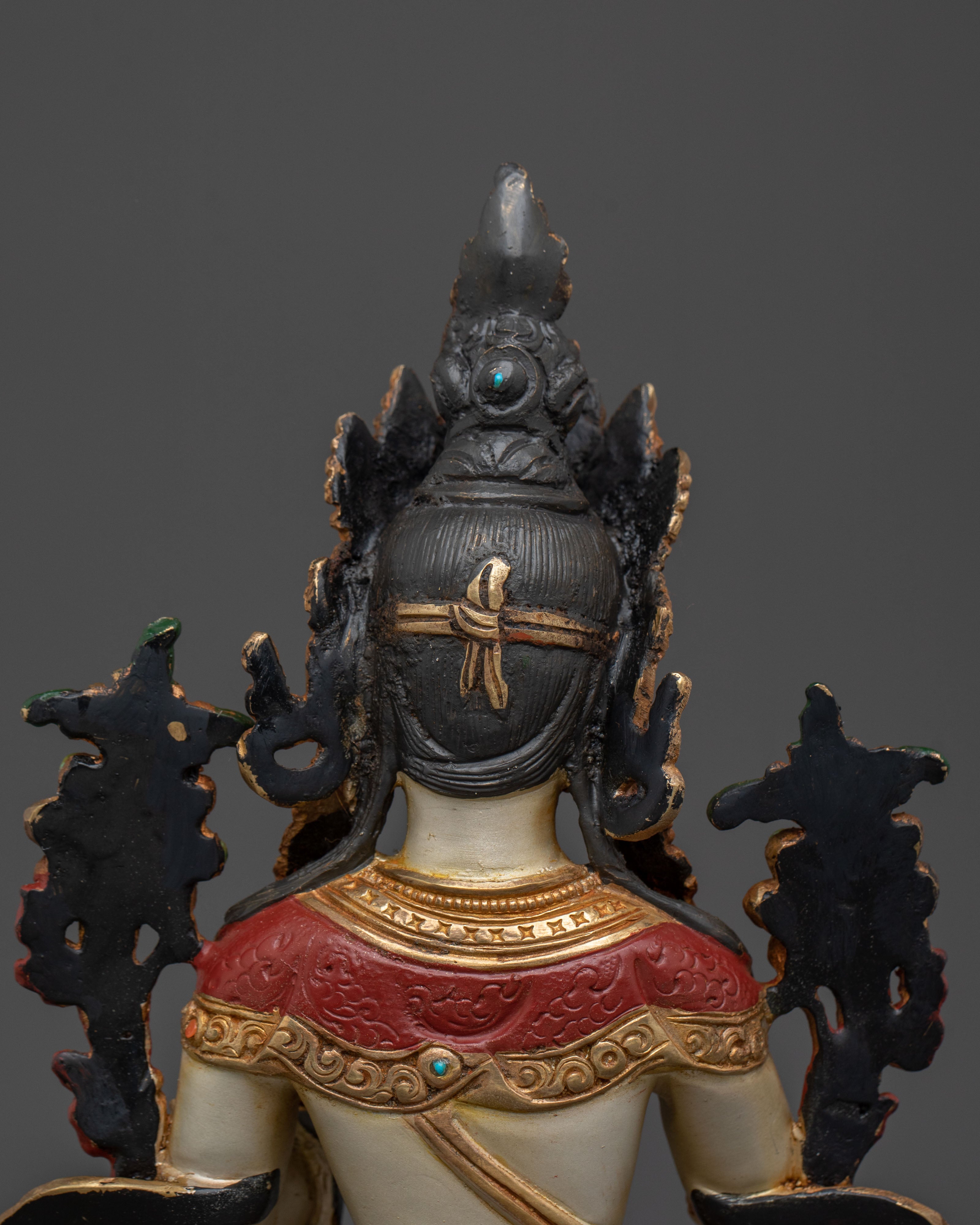 Traditional Tibetan White Tara Statue | Spiritual Home & Shrine Decor