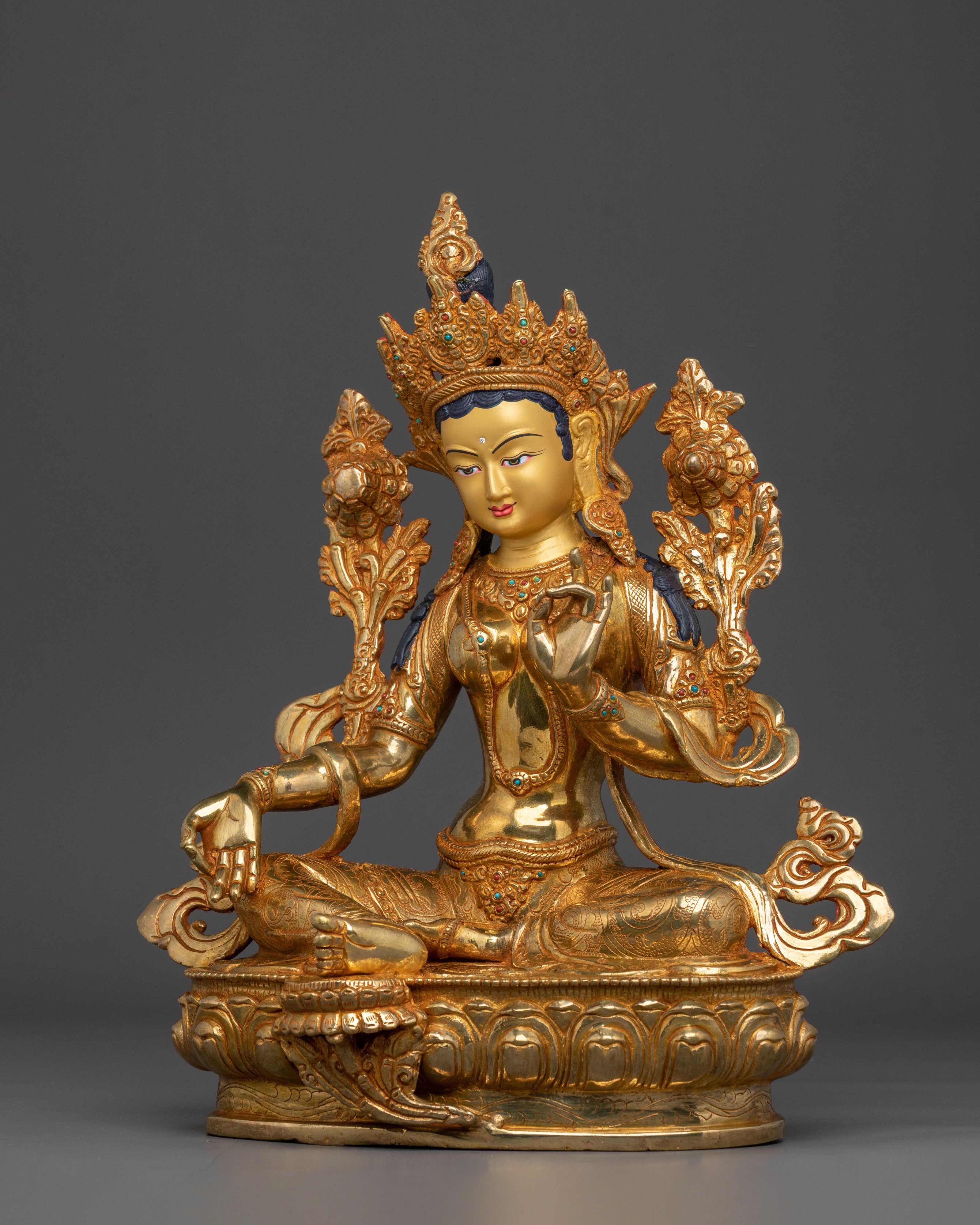 Green Tara Sculpture | Compassionate Goddess