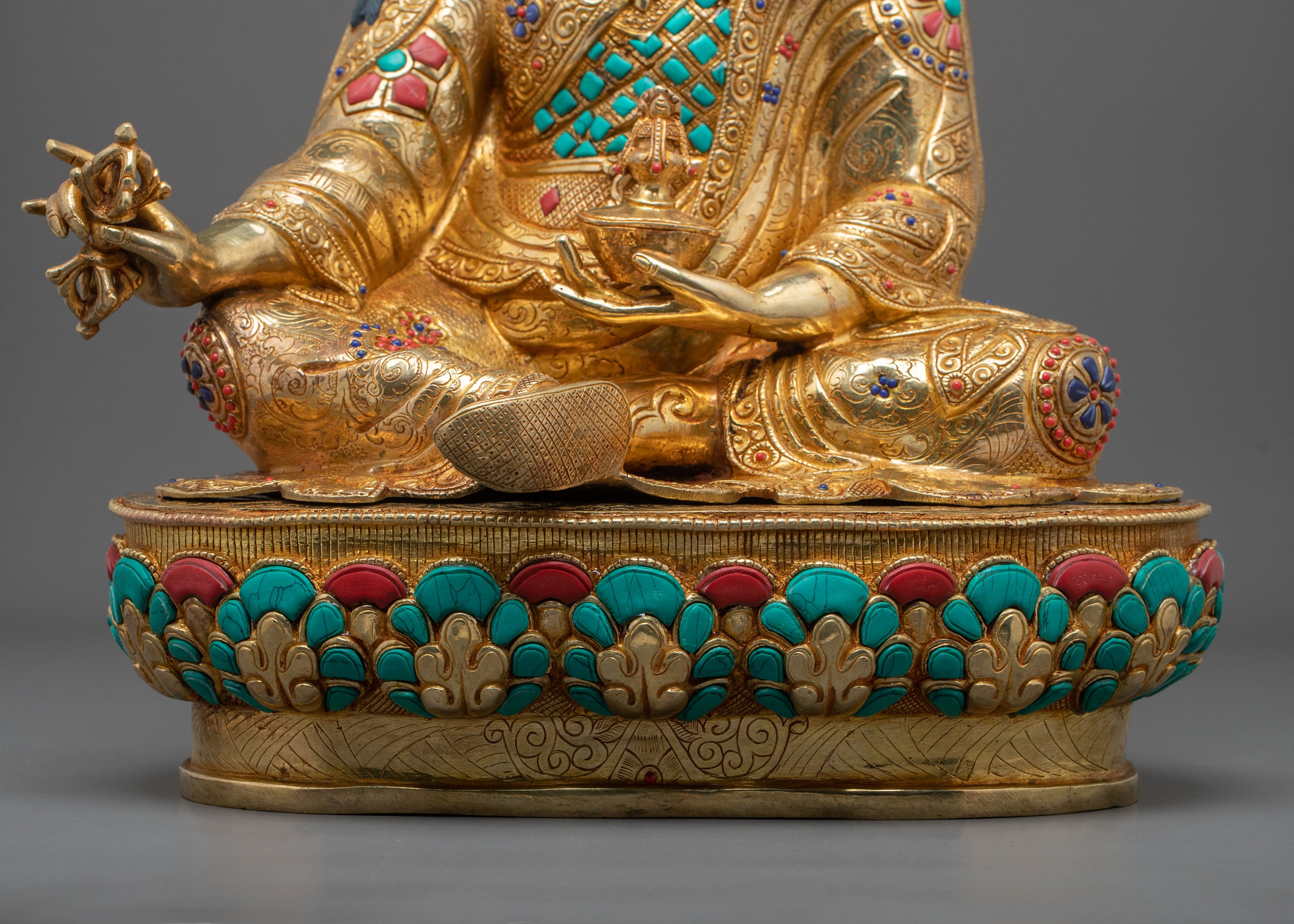 Padmasambhava Sacred Sculpture: Buddhist Decor