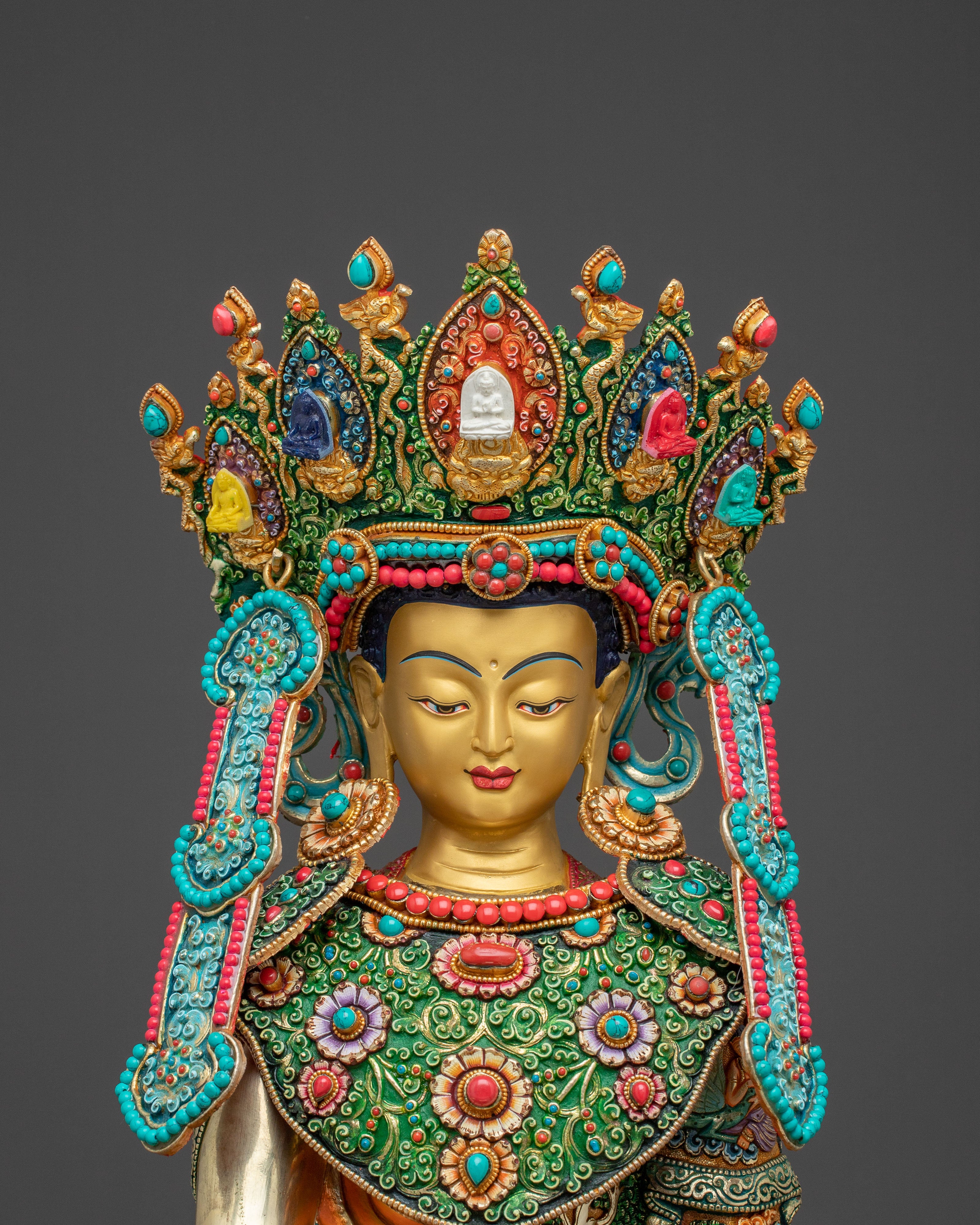 Crown Shakyamuni Buddha Enlightenment Statue