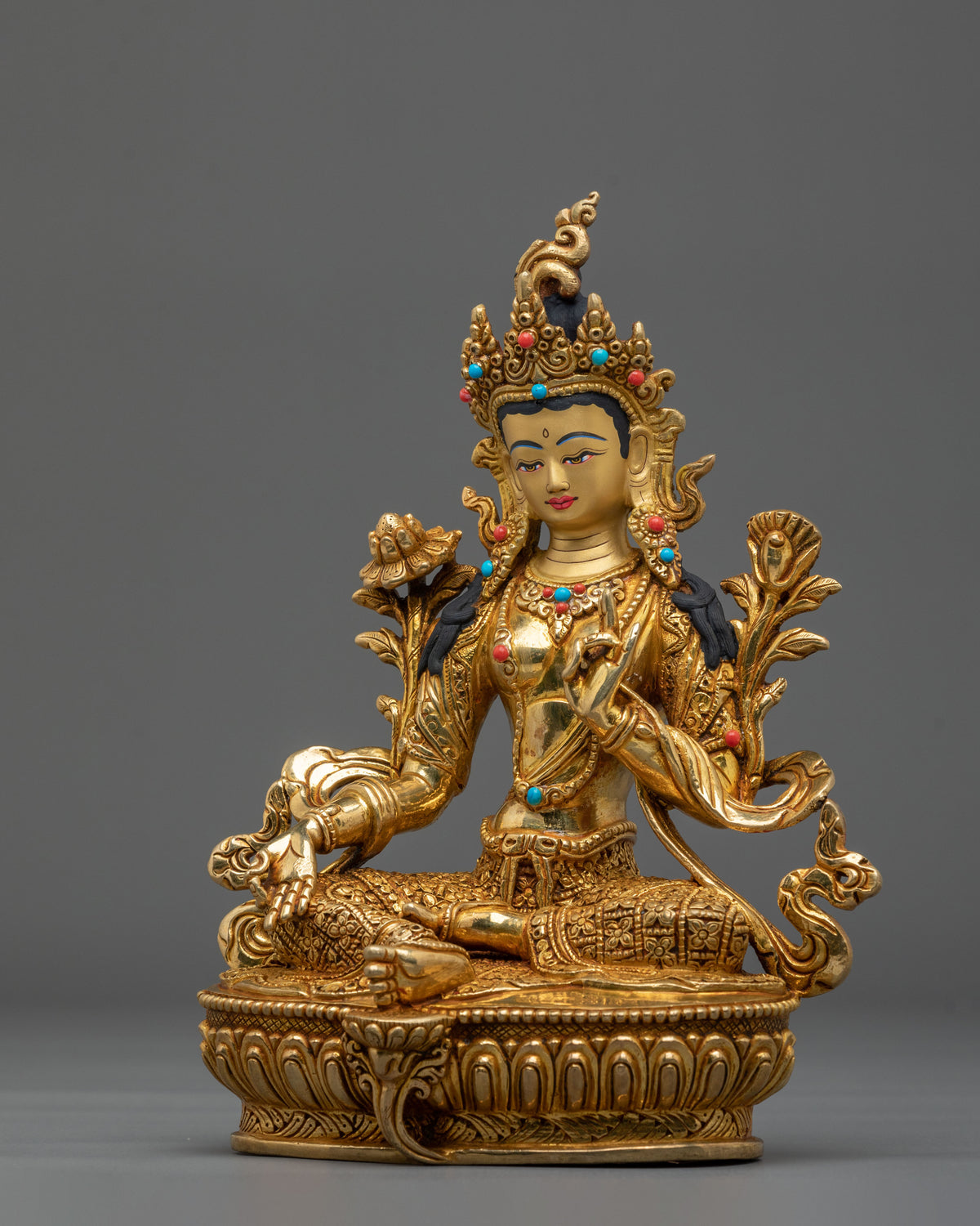 Green Tara Statue | Tibetan Buddhist Goddess Sculpture