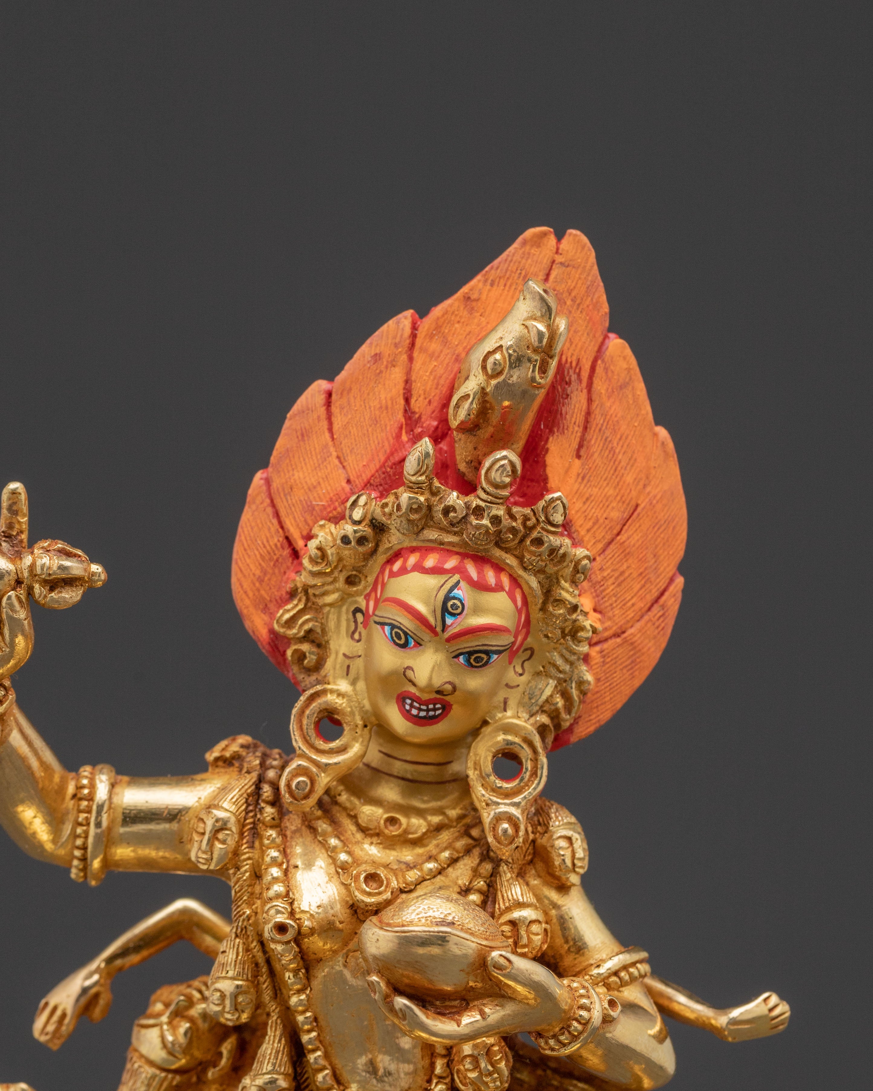 Dorje Phagmo Wrathful Dakini Statue – Gilded Copper Art