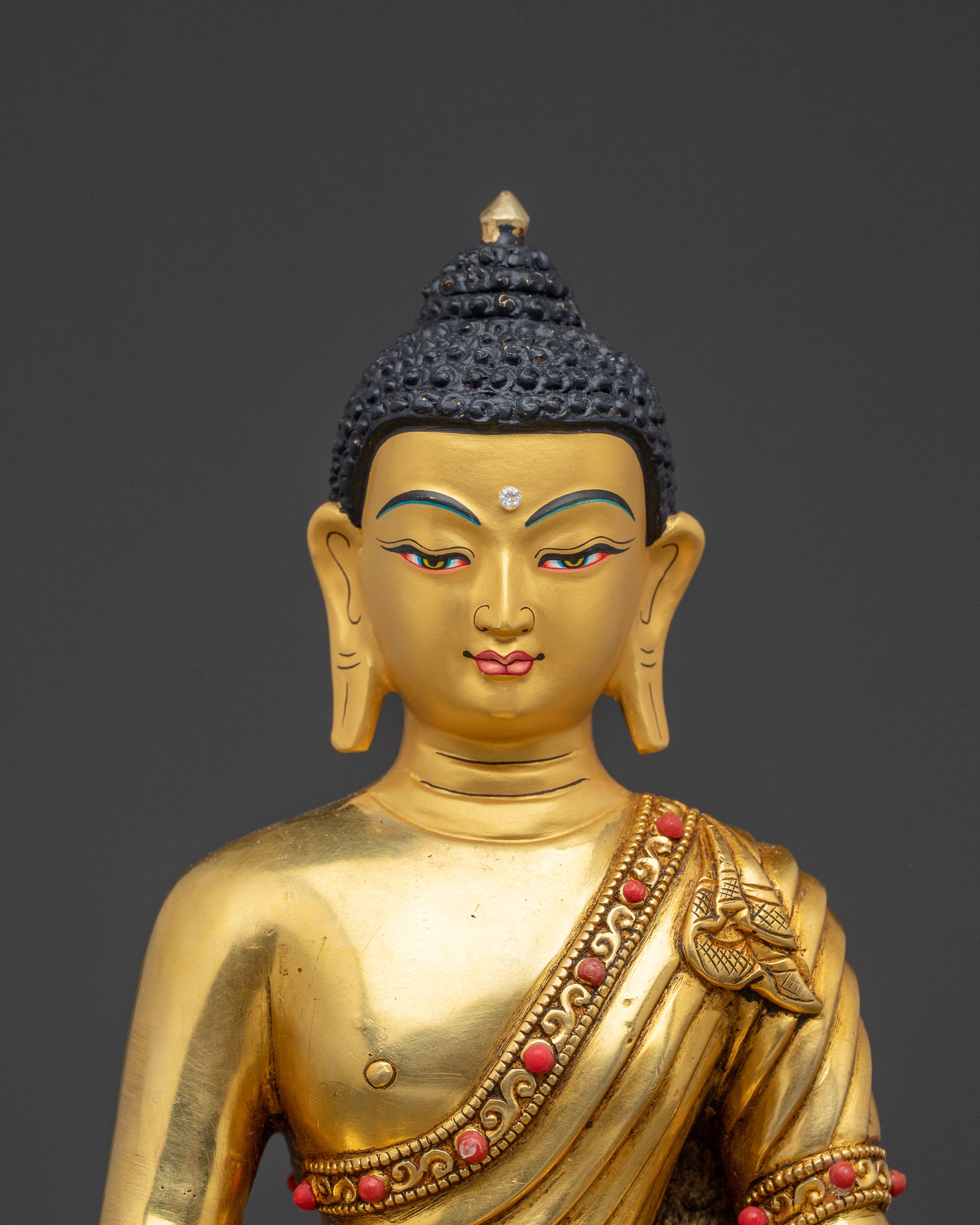 A 24K Gold Gilded Statue of Three Buddha Set: Sacred Harmony