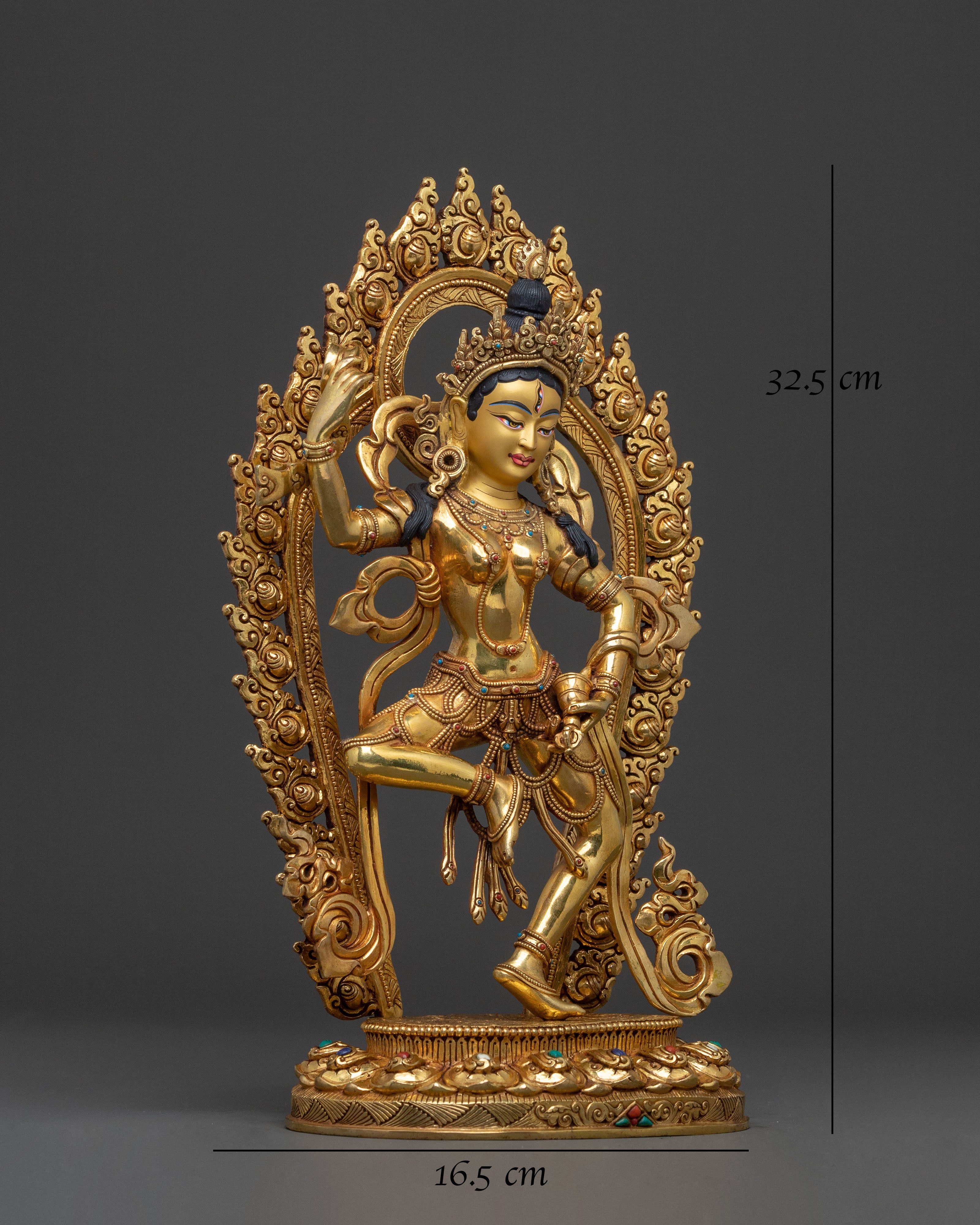 Maching Labdron Statue | 24K Gold Gilded