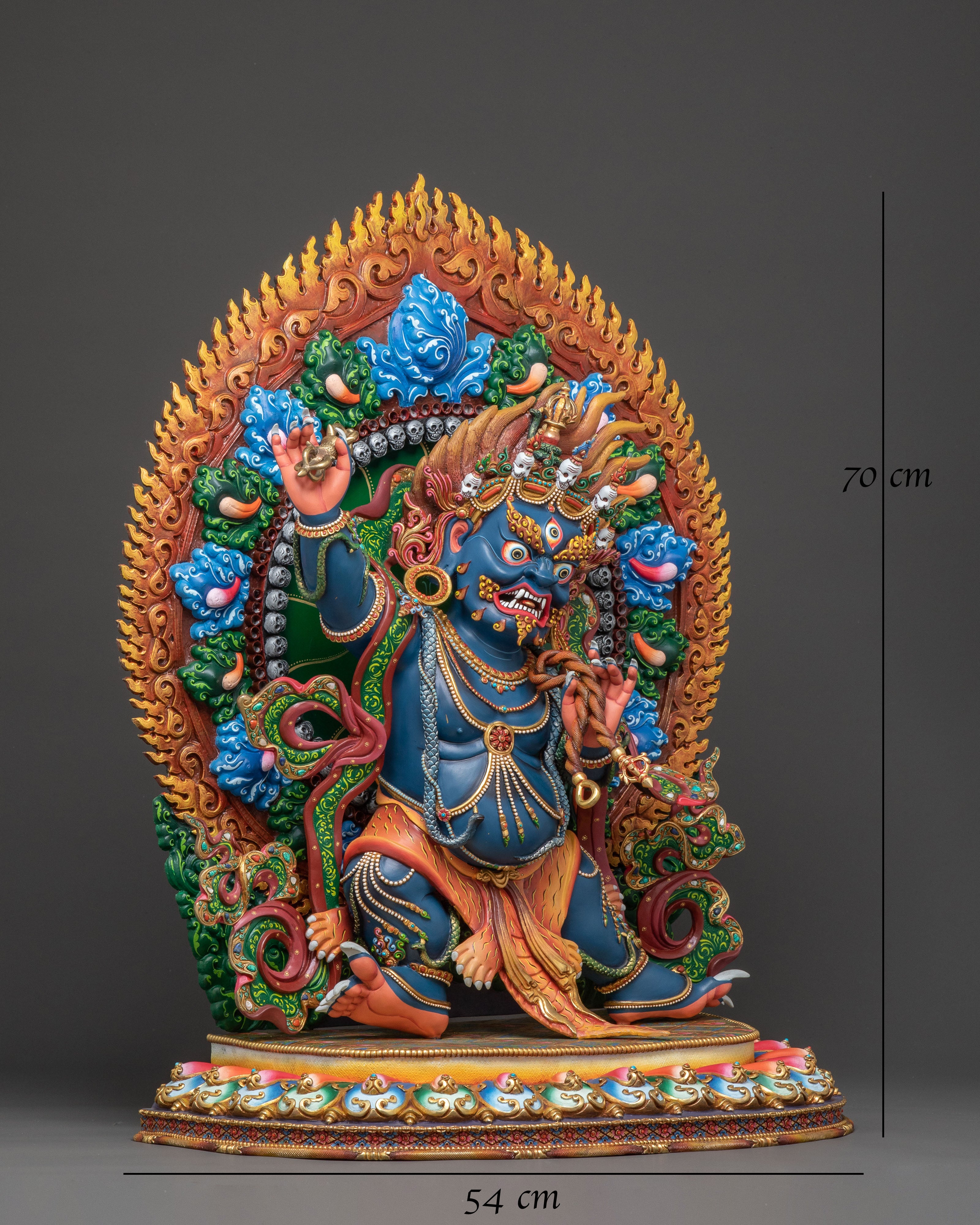 Golden Vajrapani Blessing Statue: Gilded Majesty from Nepal