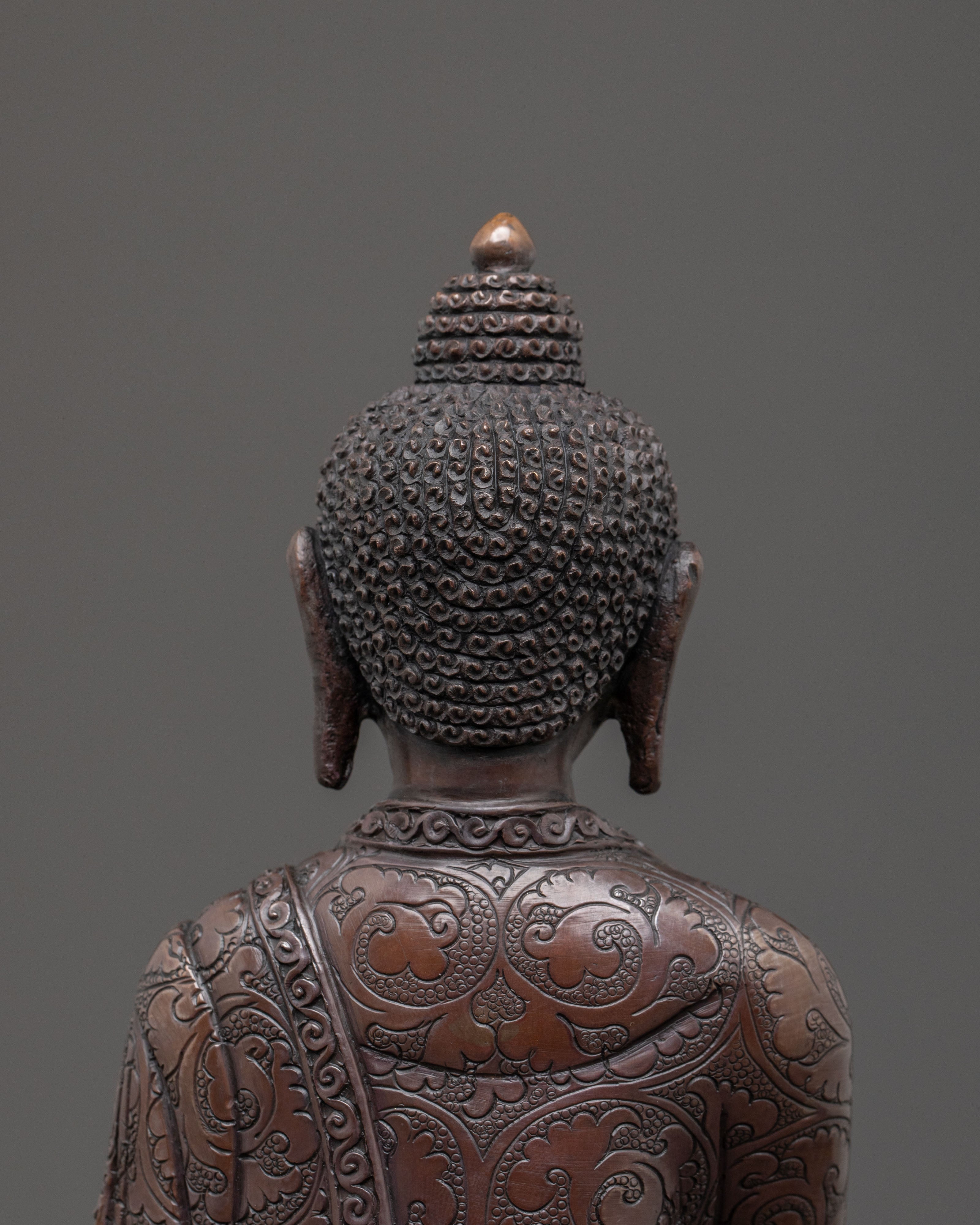 Amogasiddhi Buddha Statue | Oxidized Copper Iocn