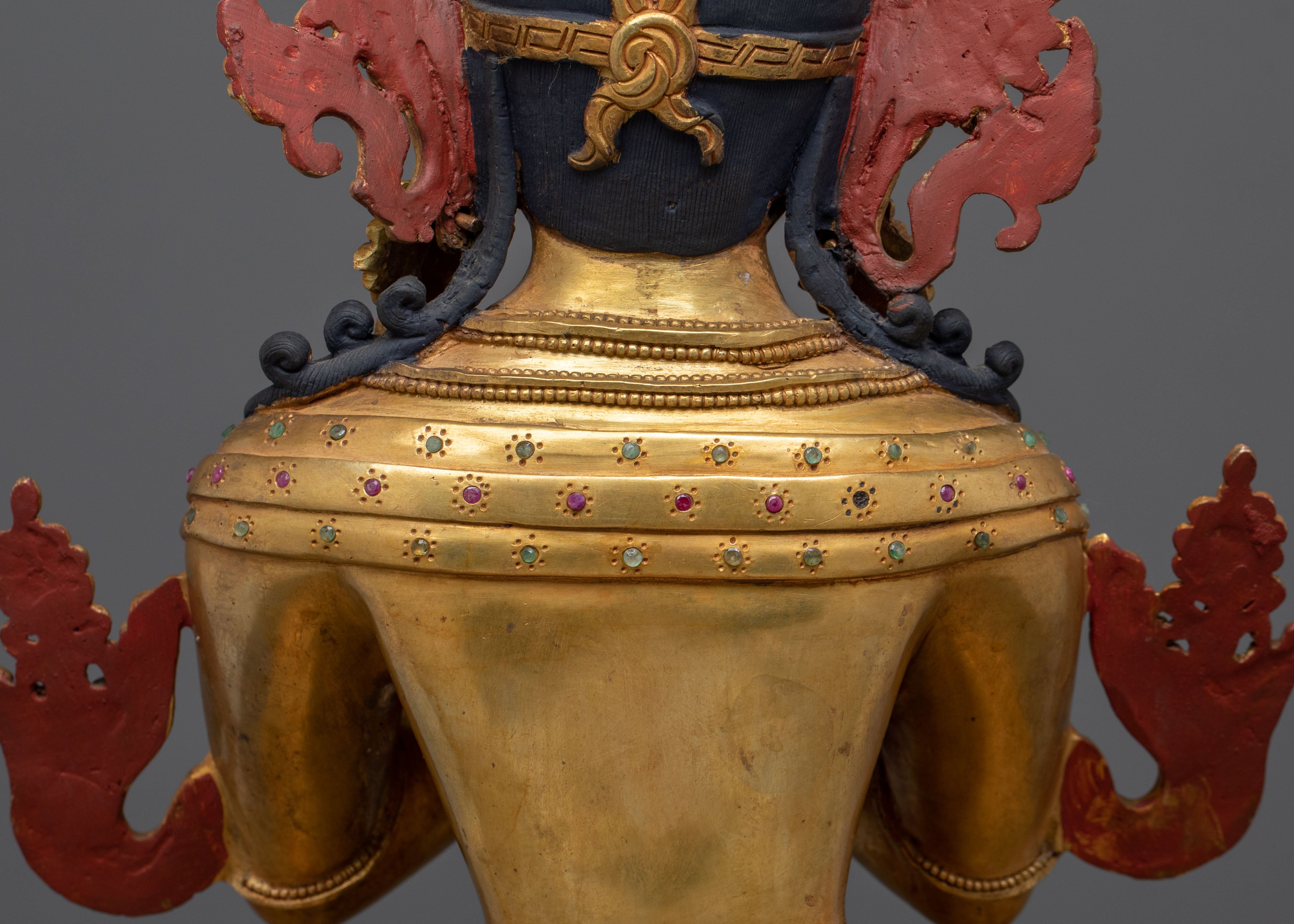 Vajradhara Tibetan Figurine: Exquisite Gilded Copper Masterpiece