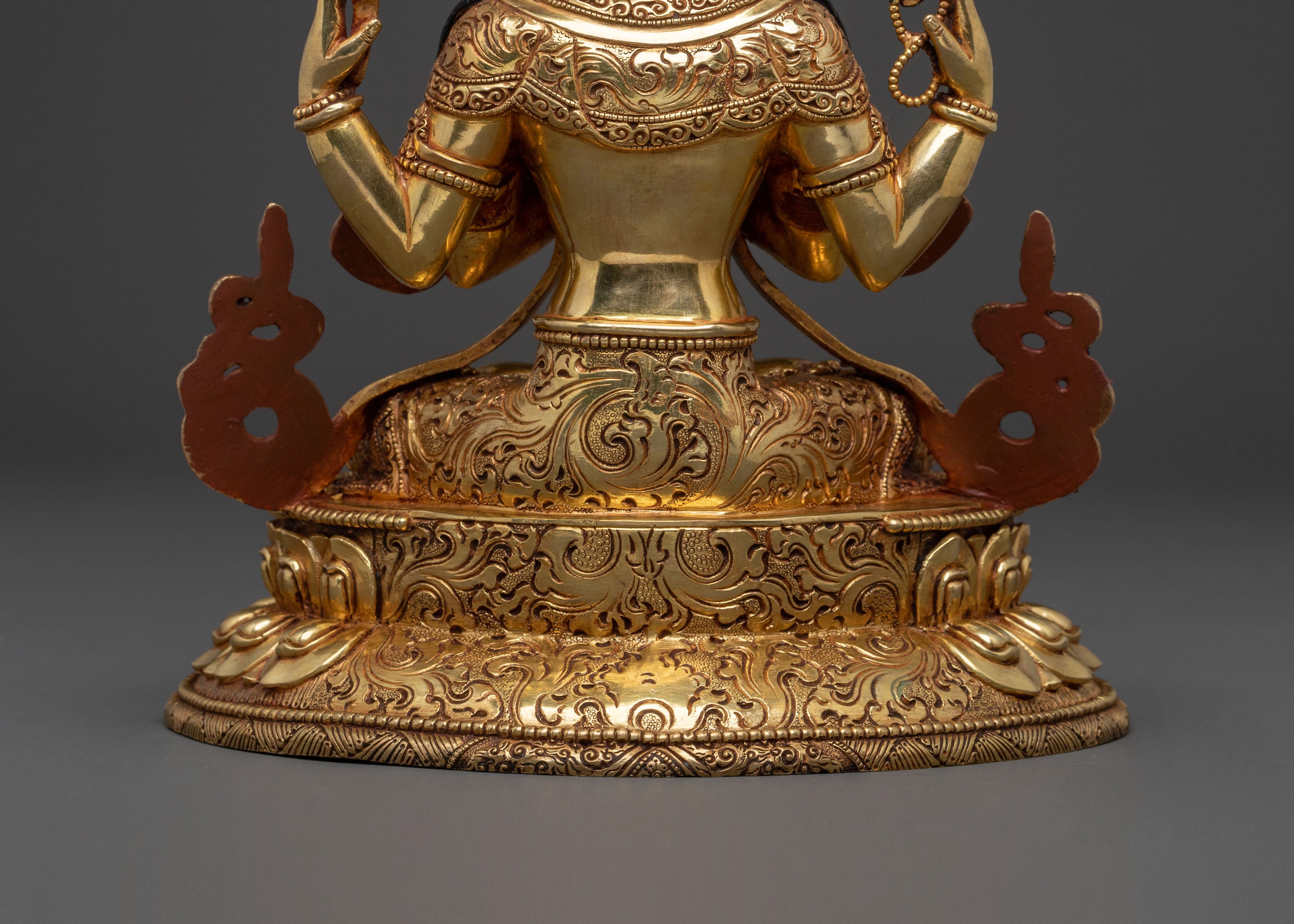 Chenrezig Sacred Statue | 24K Gold Gilded Compassion Deity