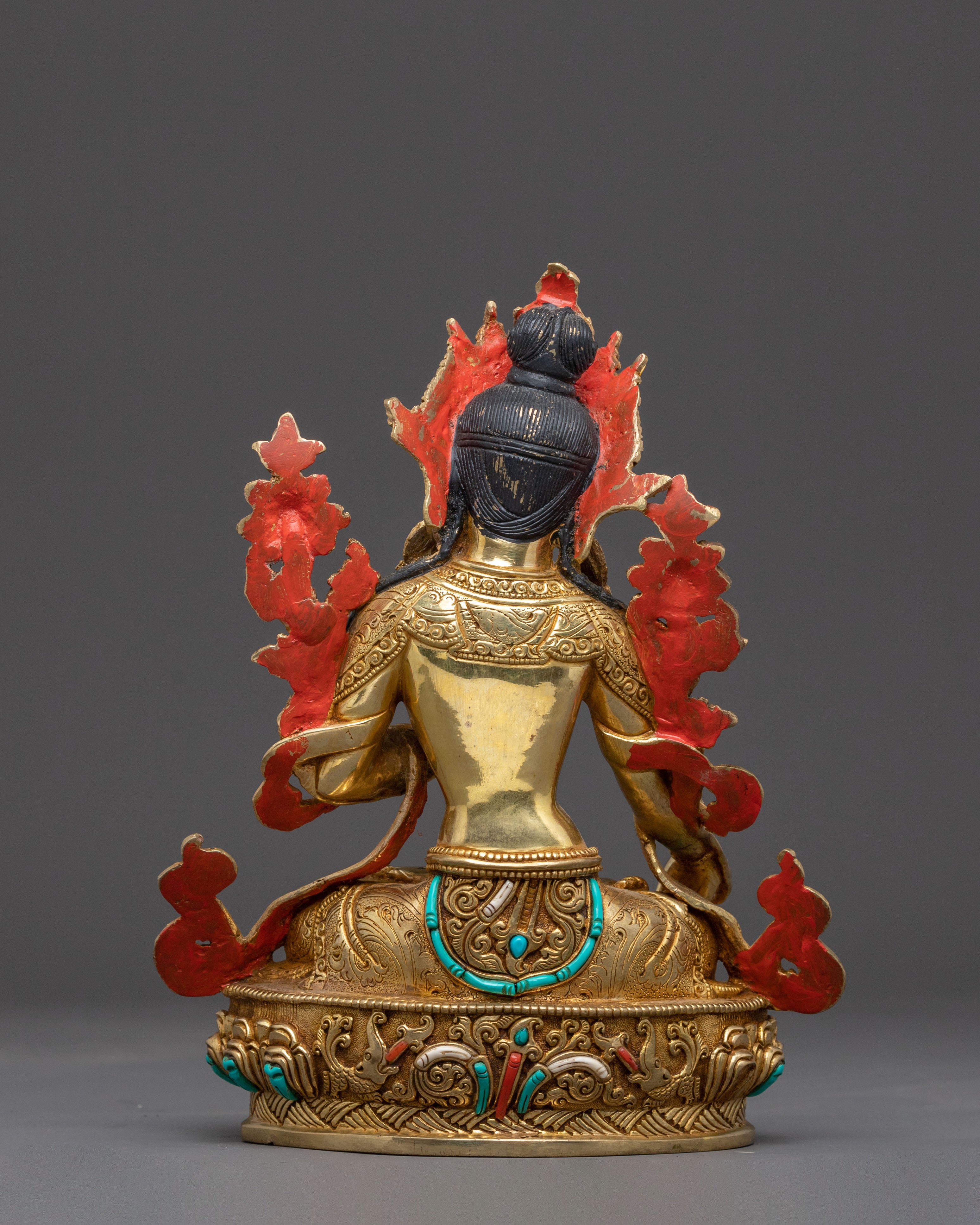 Divine Statue of White Tara – Handcrafted & Gilded