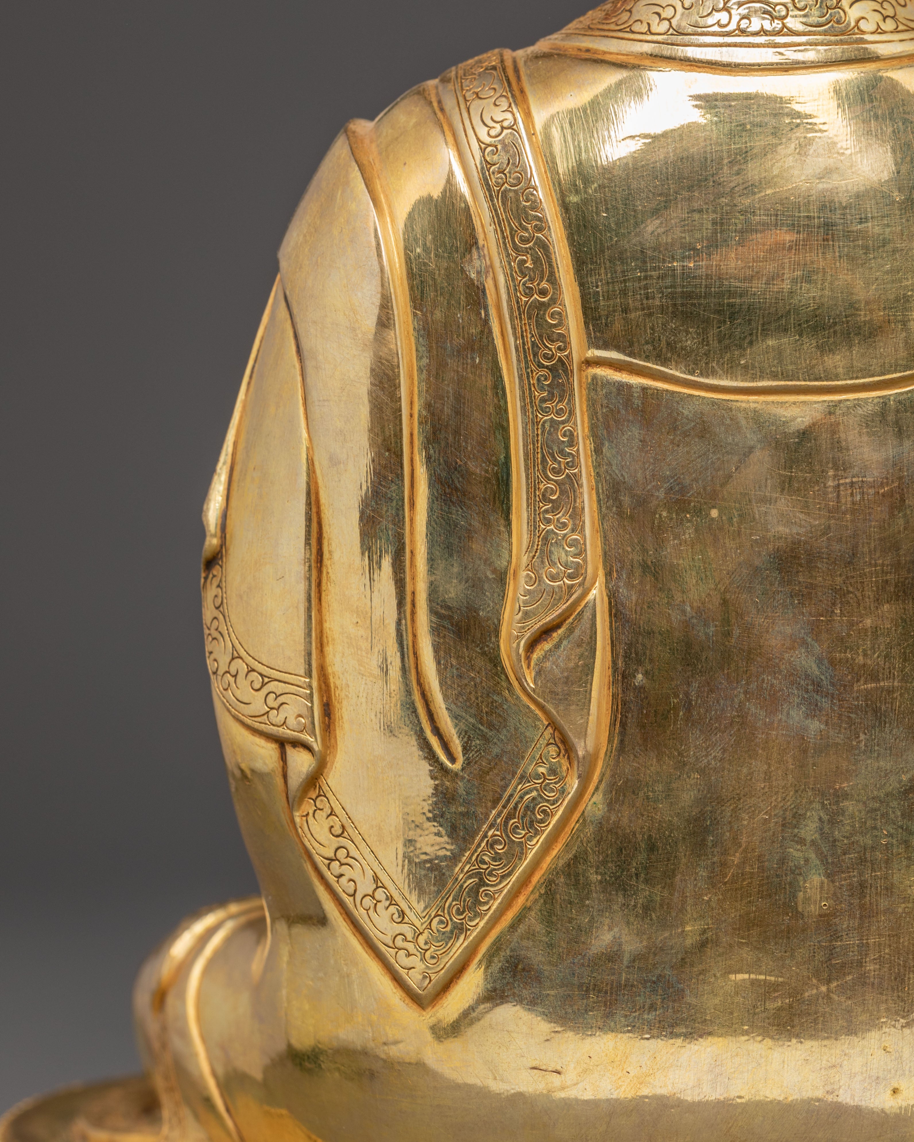 Golden Medicine Buddha Handcrafted Statue | 24K Gold Gilded Figure