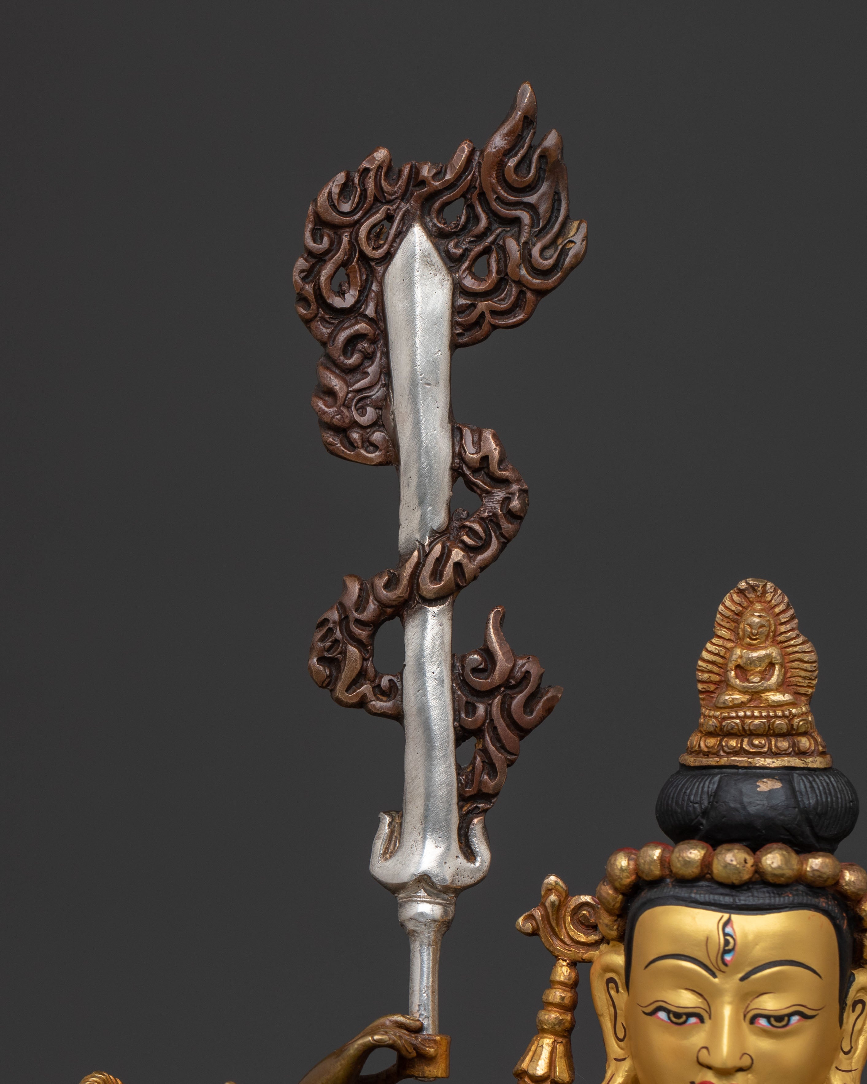 Chundi Spiritual Statue | Oxidized Copper Figure